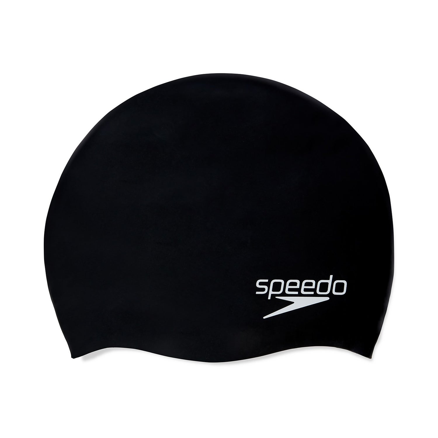 Speedo Jr. Solid Silicone Cap - One Size - Black