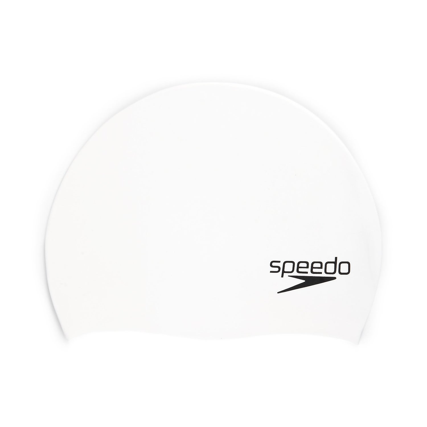 Speedo Solid Silicone Cap - Elastomeric Fit - One Size - White