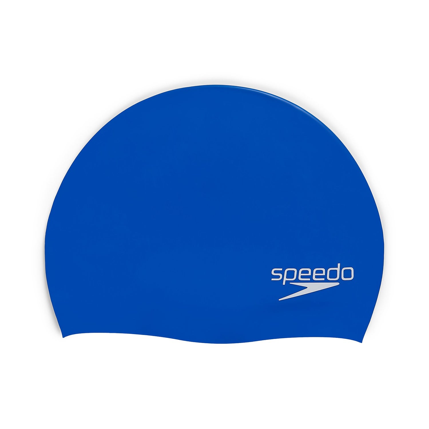Speedo Solid Silicone Cap - Elastomeric Fit - One Size - Blue