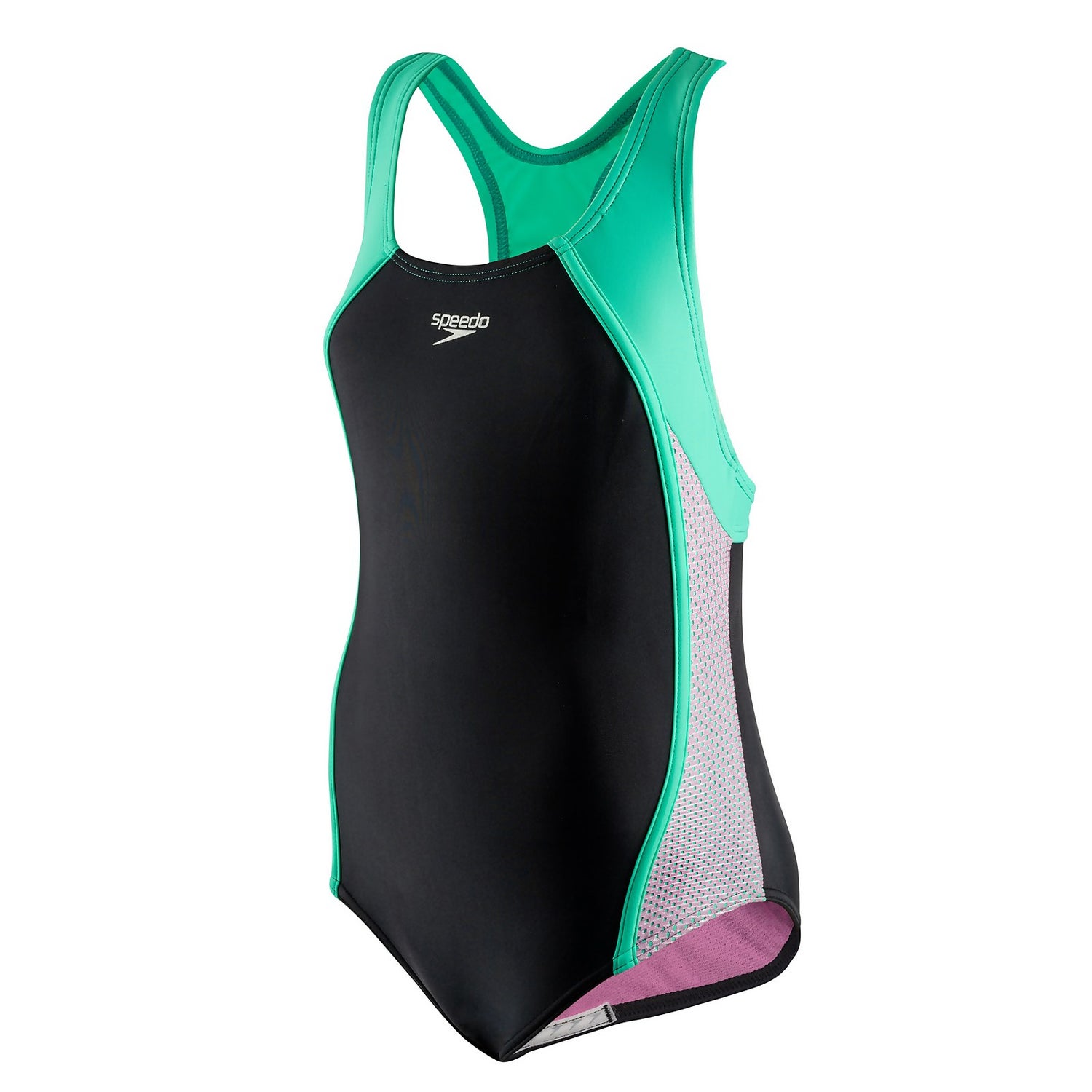 Mesh Splice Thick Strap One Piece Speedo USA