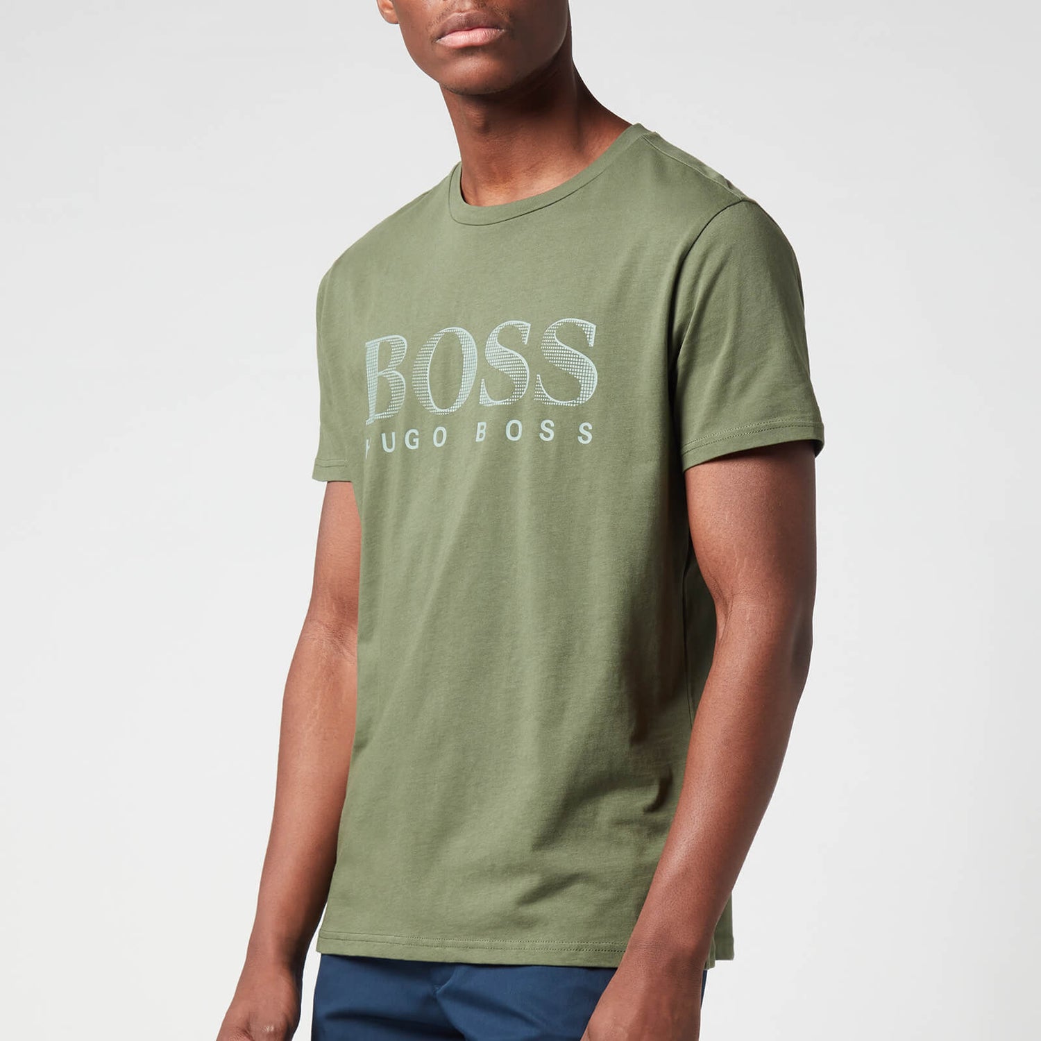 BOSS Swimwear Men's Crewneck Logo T-Shirt - Open Green