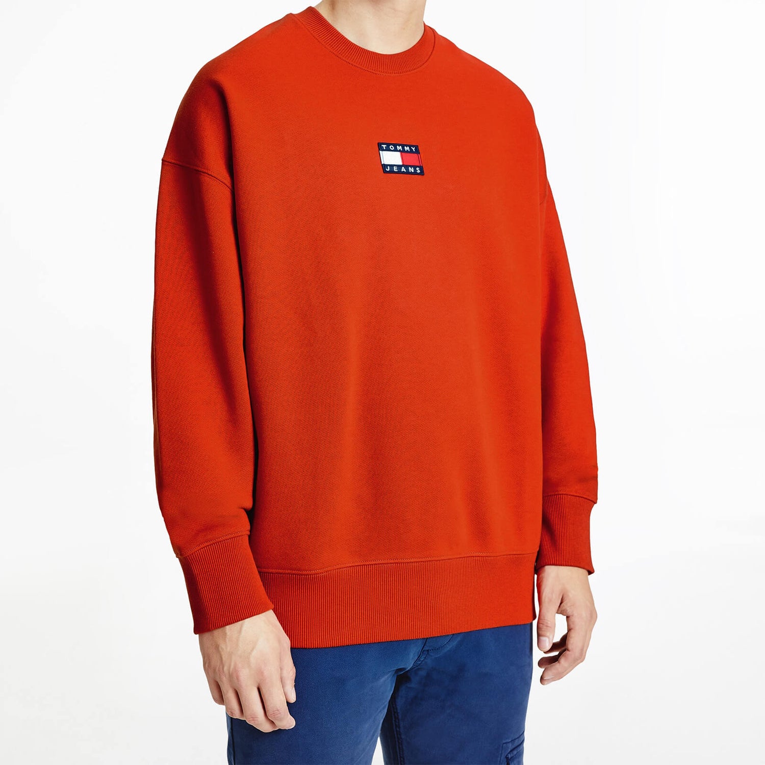 Tommy Jeans Men's Badge Logo Sweatshirt - Orange Spice