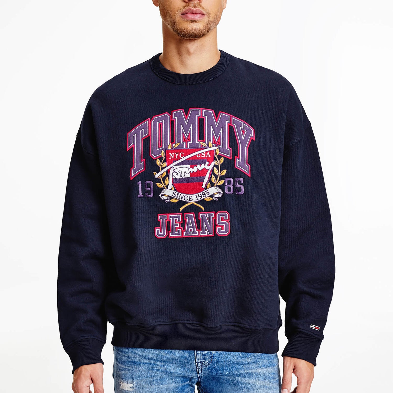 Tommy Jeans Men's College Logo Sweatshirt - Twilight Navy - S