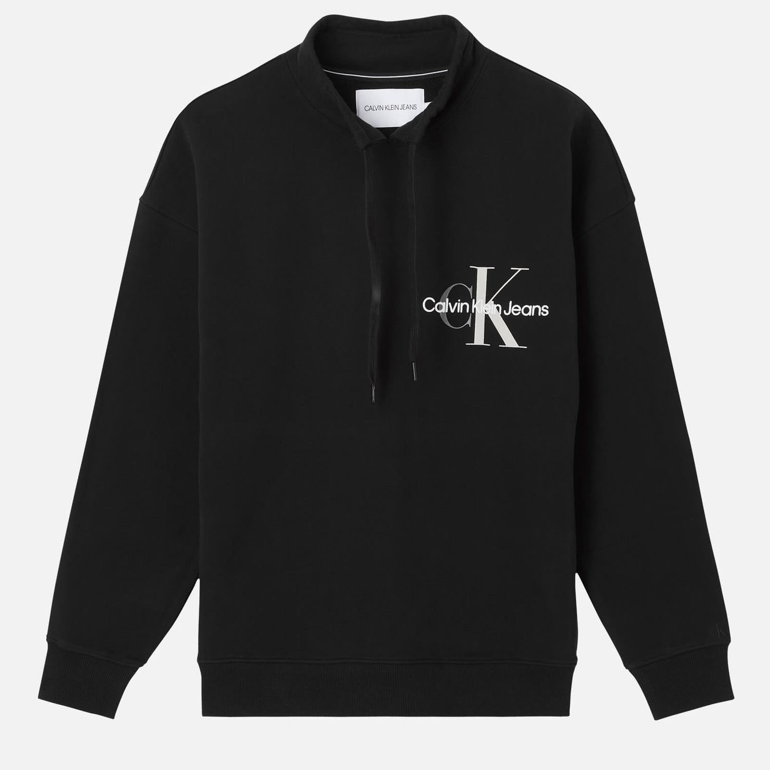 Calvin Klein Jeans Men's Two Tone Monogram Funnelneck Sweatshirt - CK Black - L
