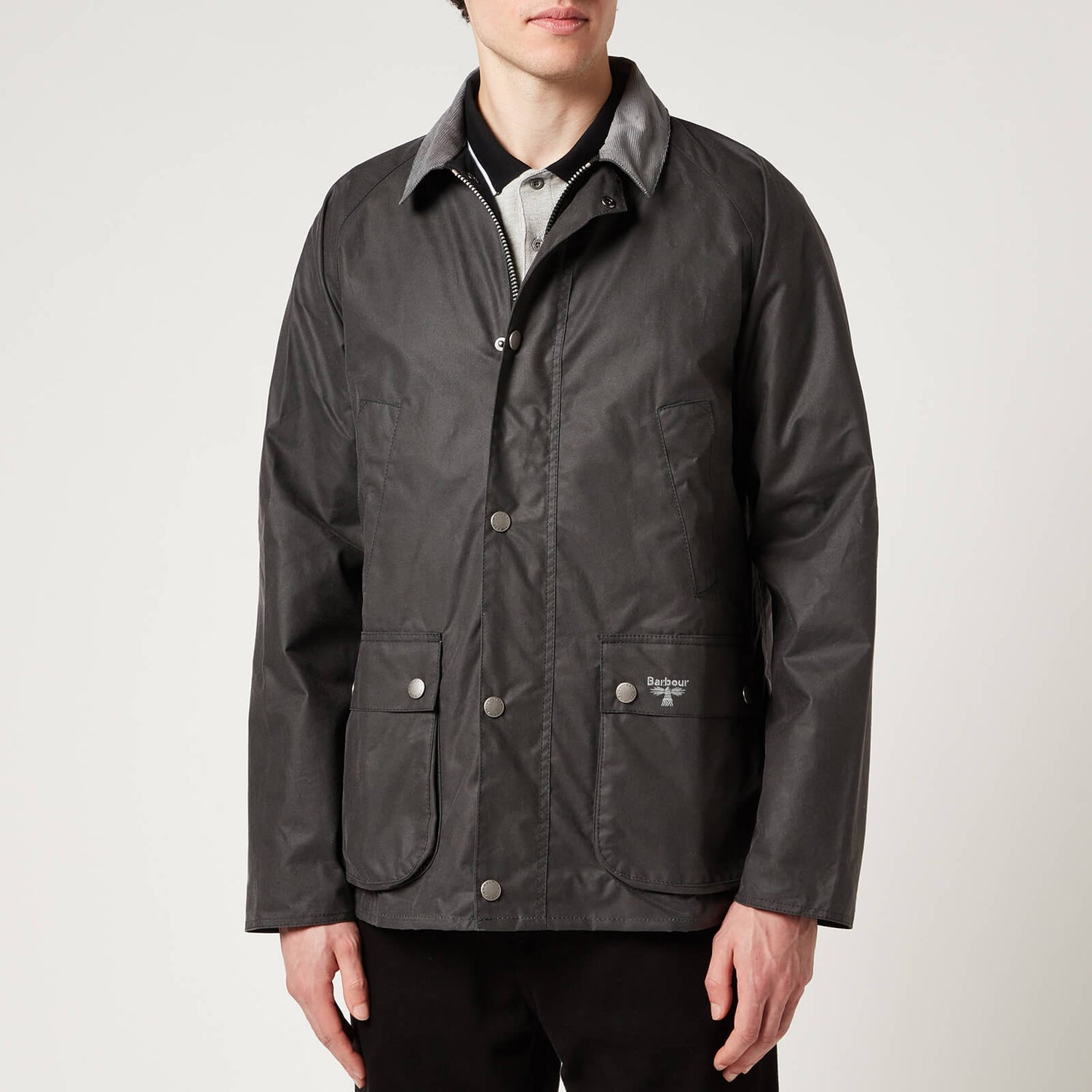 Barbour Beacon Mens's Contrast Collar Bedale Jacket - Charcoal