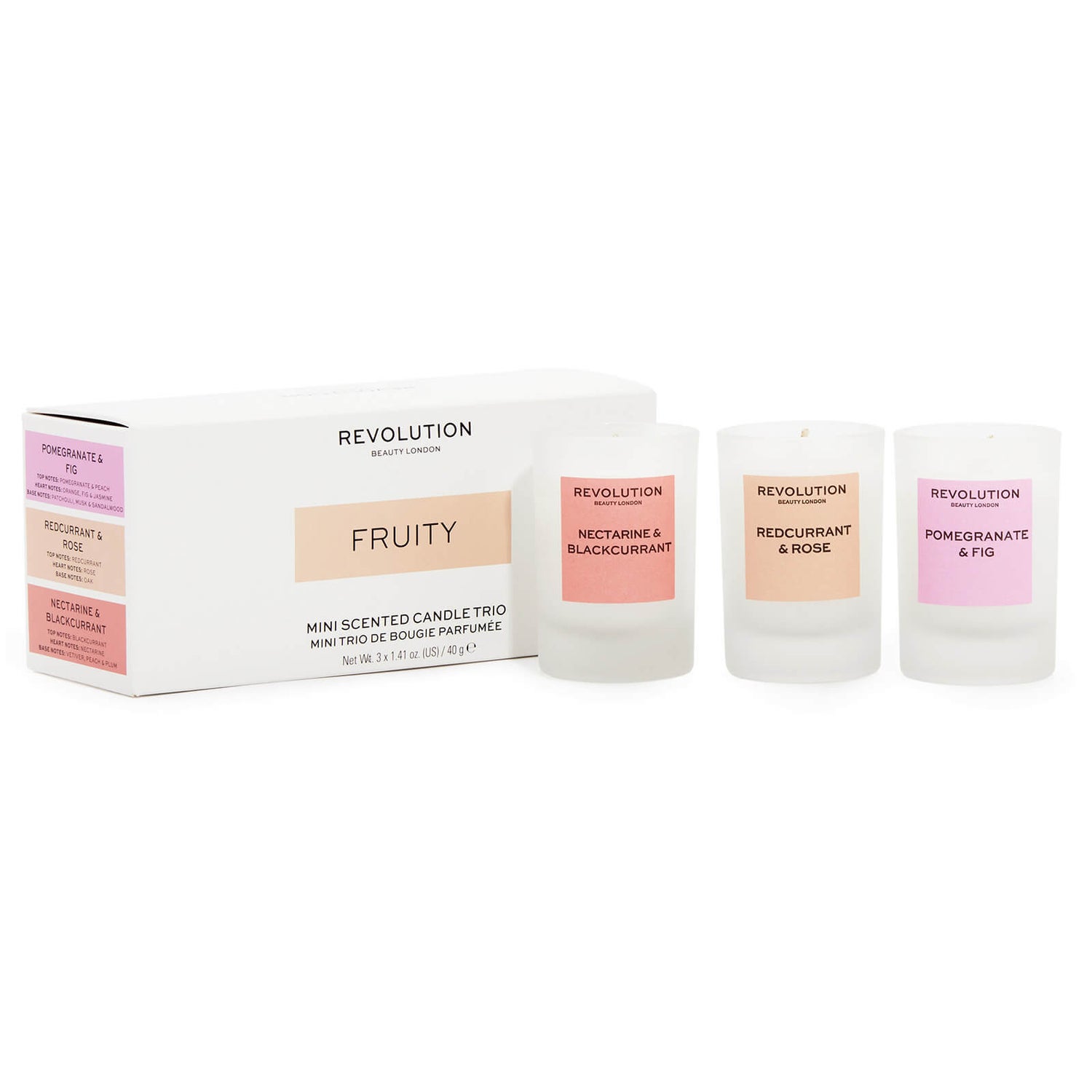 Set de regalo de mini velas con sabor a fruta de Makeup Revolution