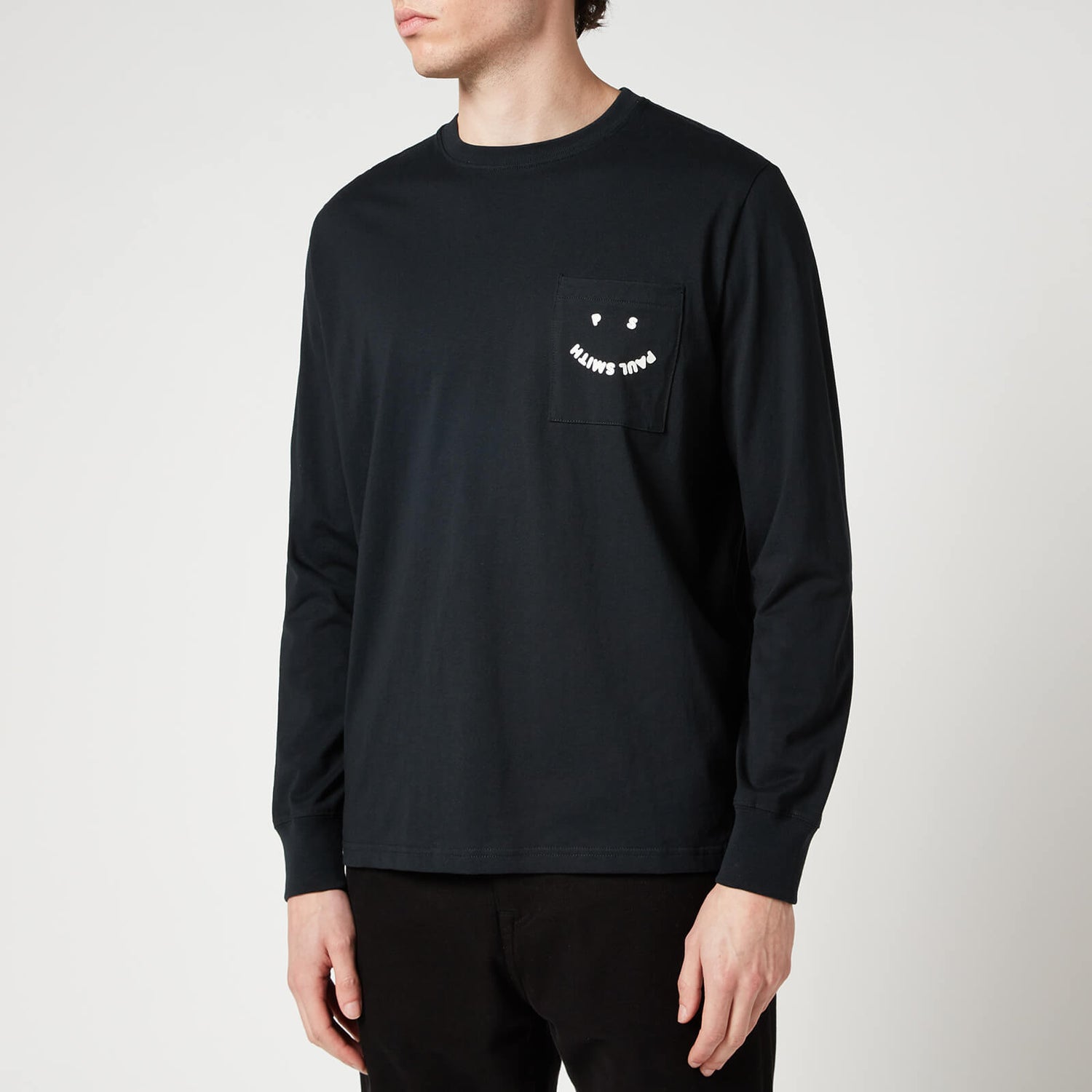 PS Paul Smith Men's Happy Logo Long Sleeve T-Shirt - Black - XL