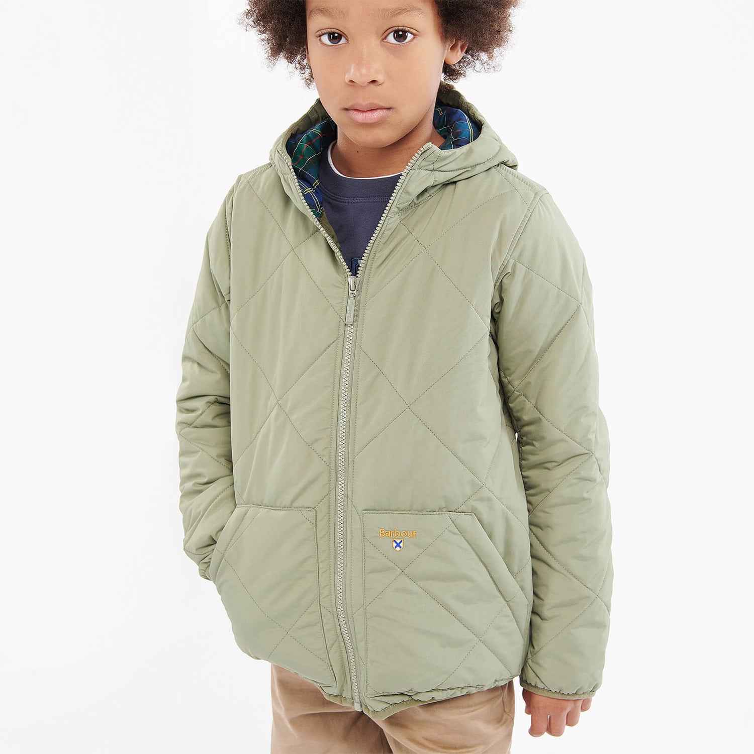 Barbour Boys' Quibb Quilted Jacket - Moss -  8-9 Years