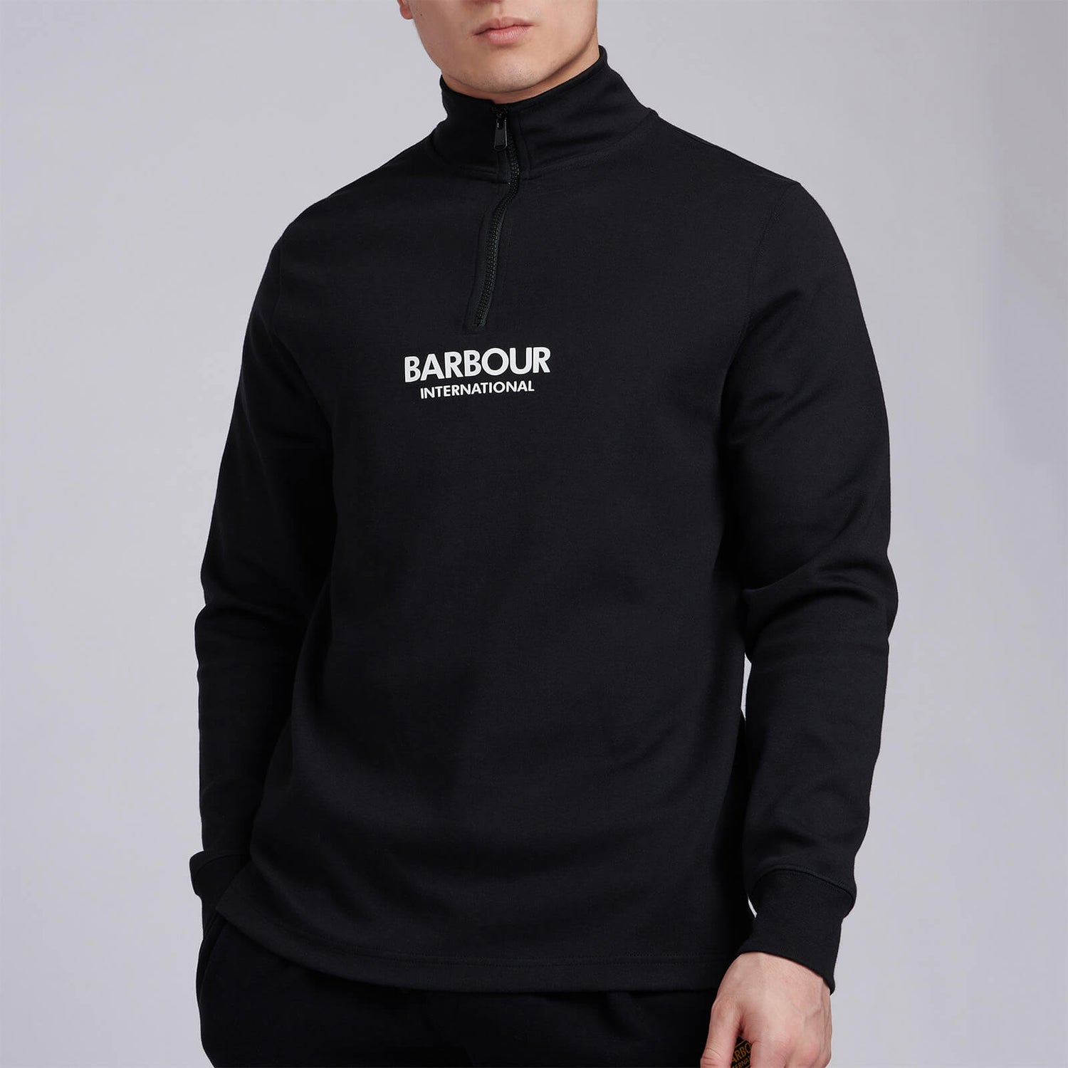 Barbour International Men's Transmission Half-Zip Sweatshirt - Black