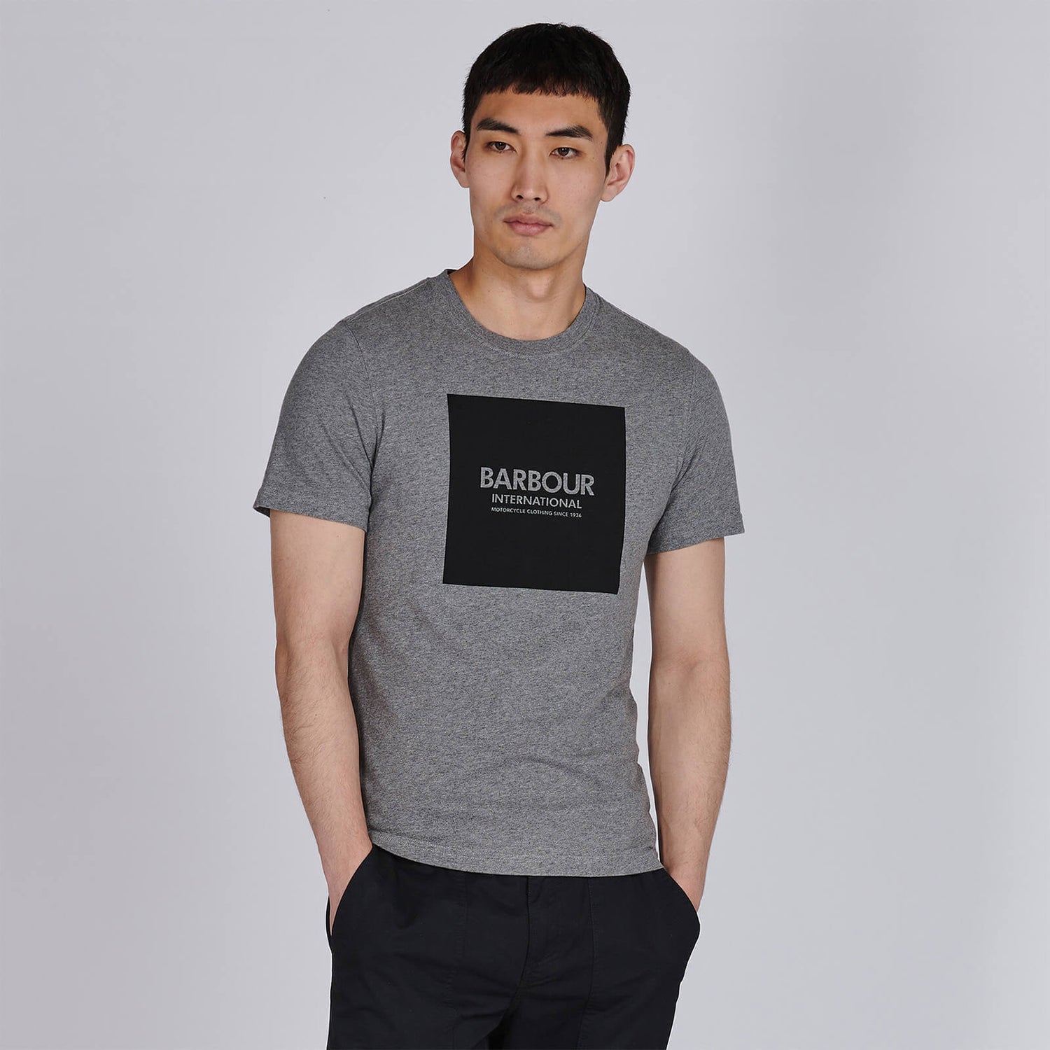 Barbour International Men's Block T-Shirt - Anthracite Marl - XL