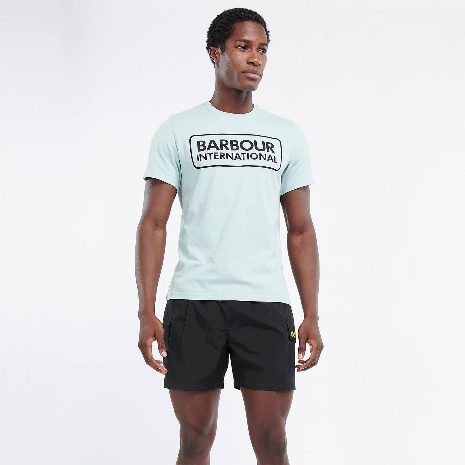 Barbour International Men's Essential Large Logo T-Shirt - Pastel Spruce - S