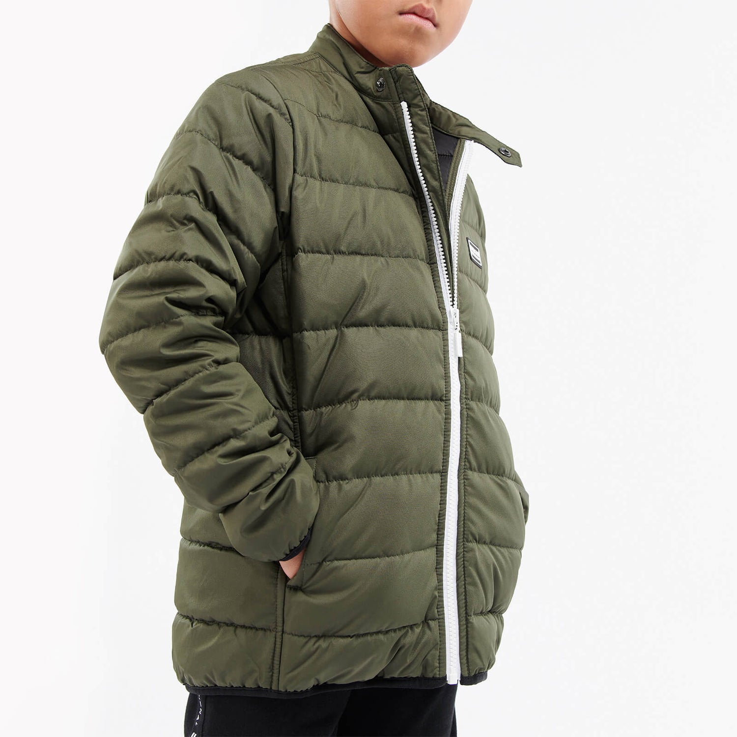 Barbour International Boys' Packable Café Quilted Jacket - Forest