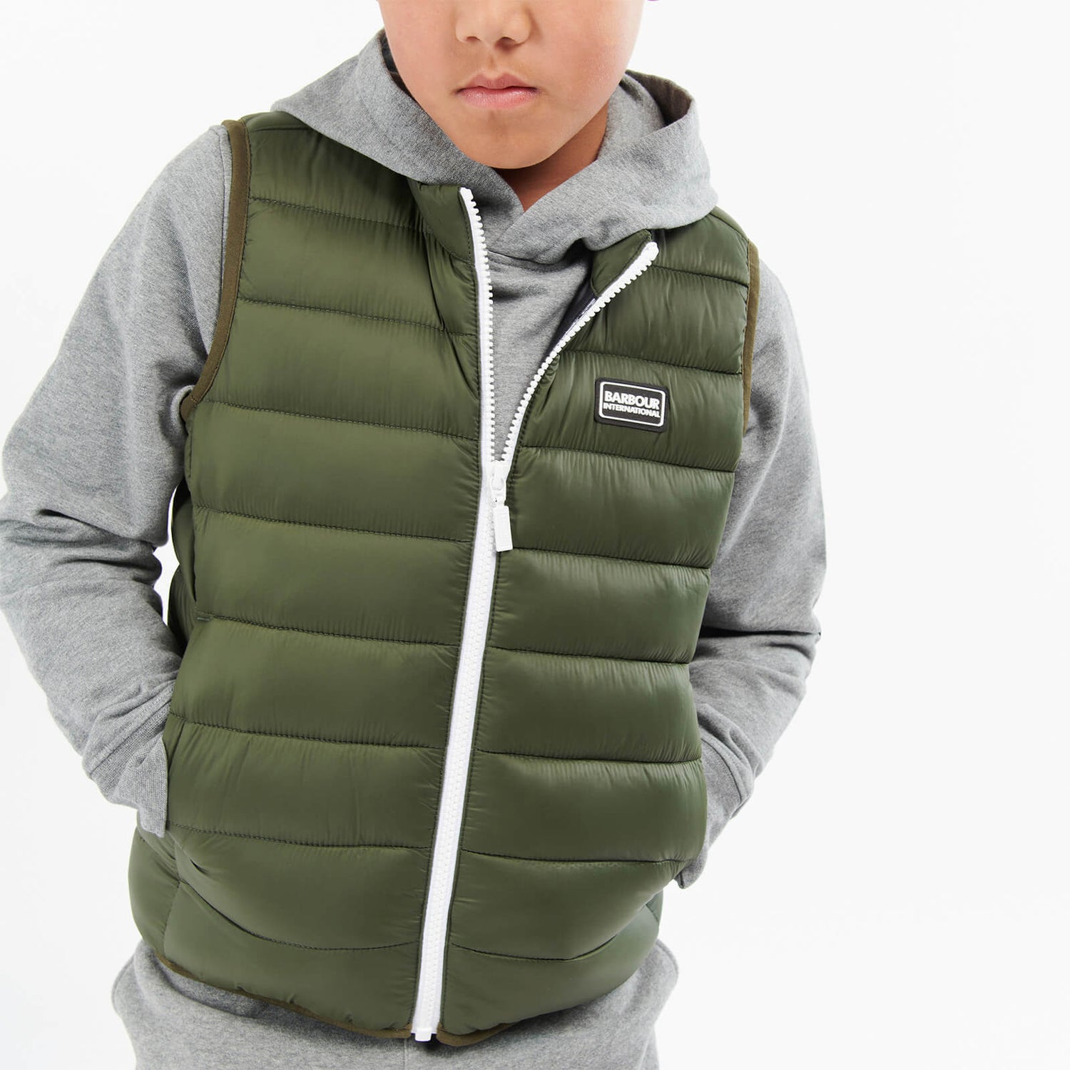 Barbour International Boys' Reed Gilet - Olive