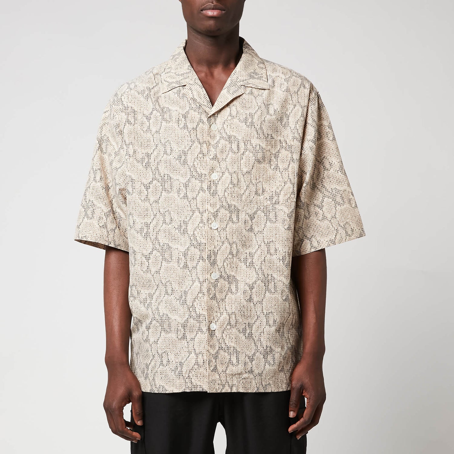 KENZO Men's Casual Short Sleeves Shirt - Camel - M