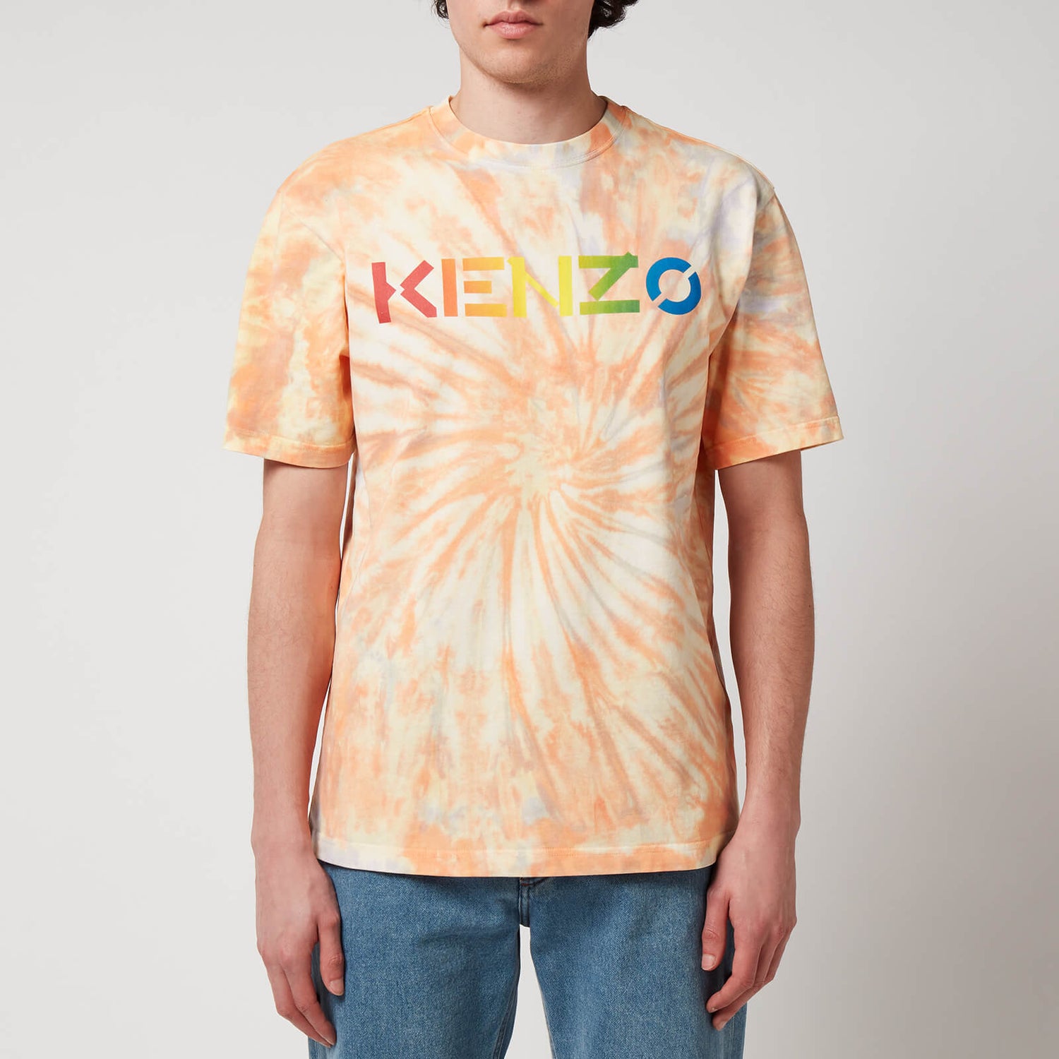 KENZO Men's Print Logo Relaxed T-Shirt - Peach - S
