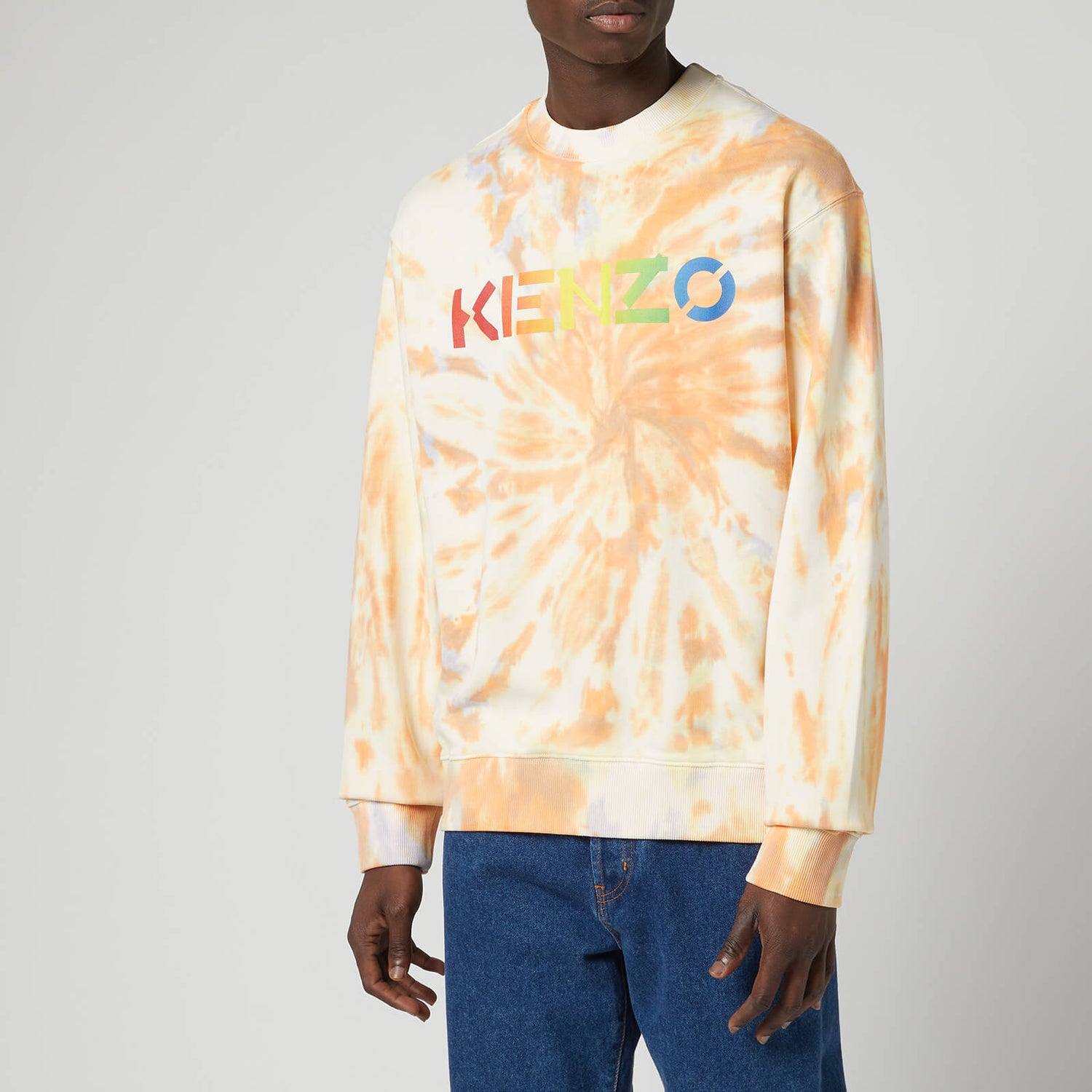 KENZO Men's Print Logo Classic Sweatshirt - Peach - S