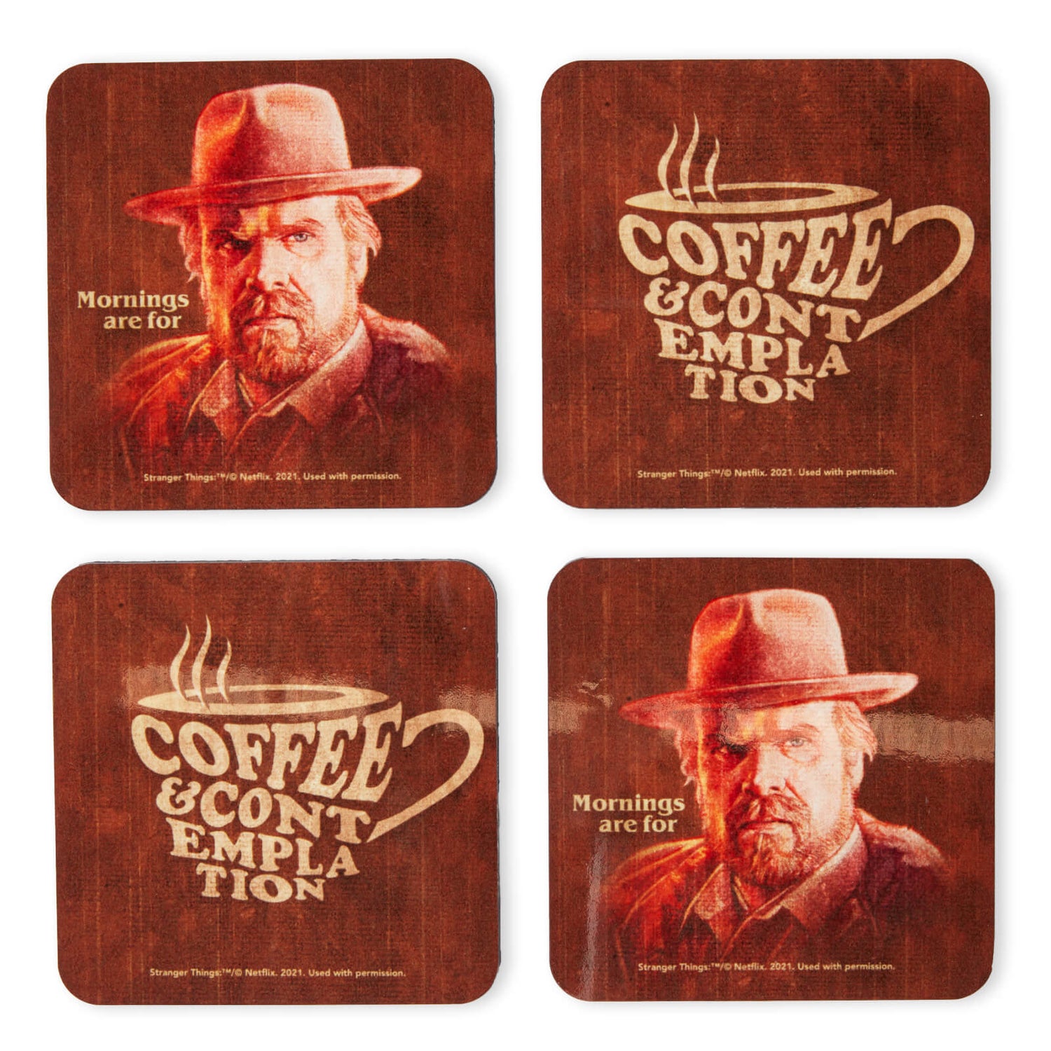 Stranger Things Coffee And Contemplation Coaster Set
