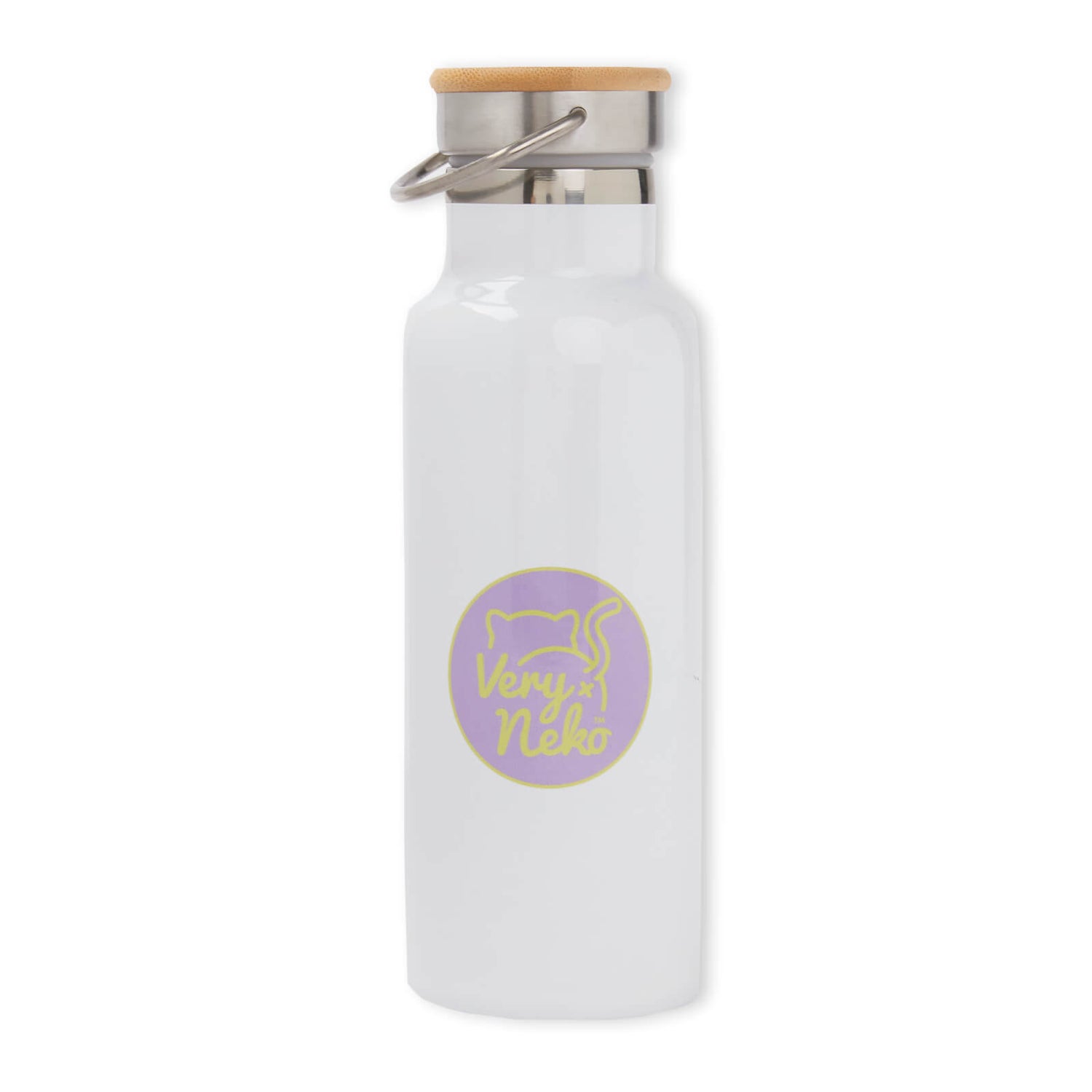 Very Neko Logo Portable Insulated Water Bottle - White