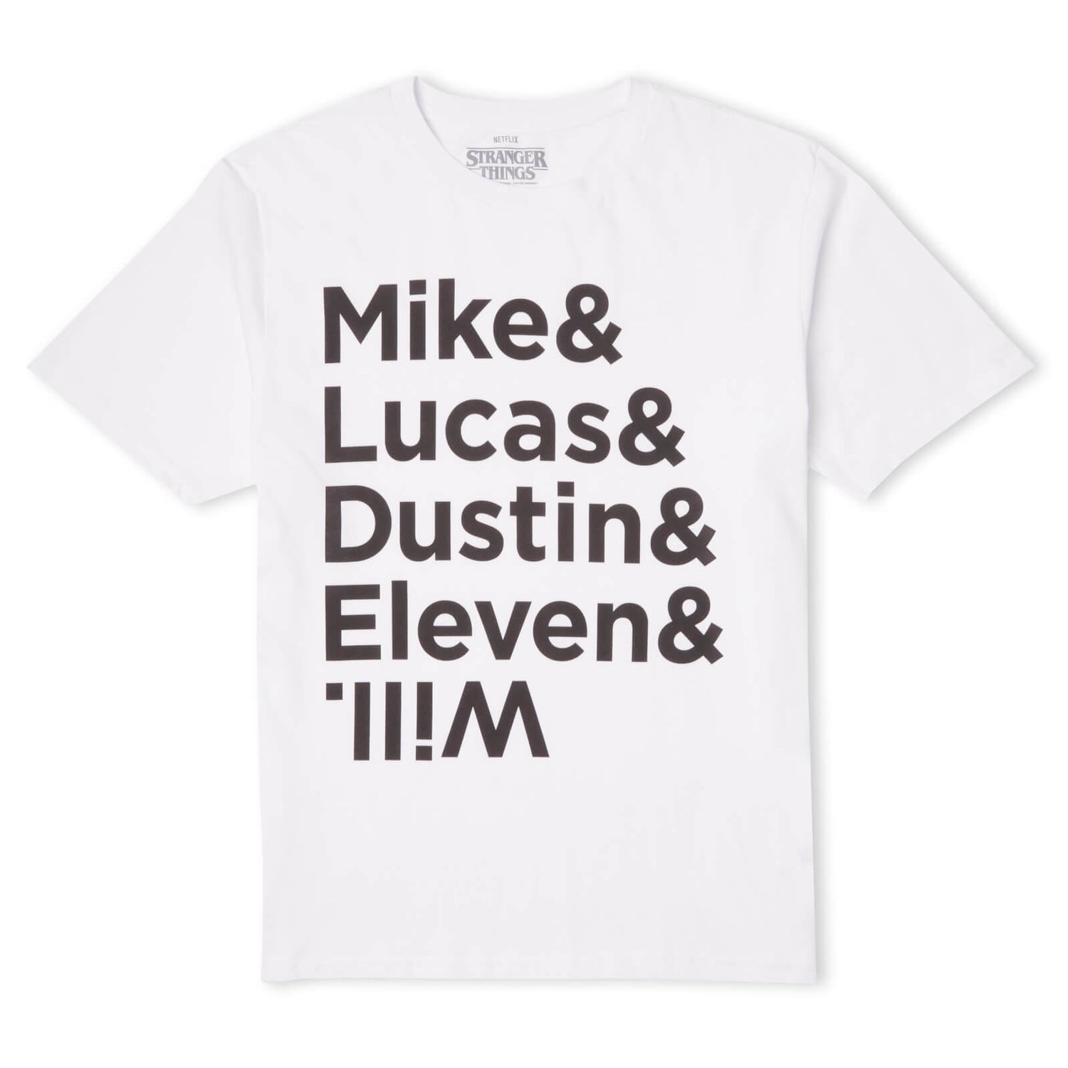 Stranger Things Character Lineup Men's T-Shirt - White
