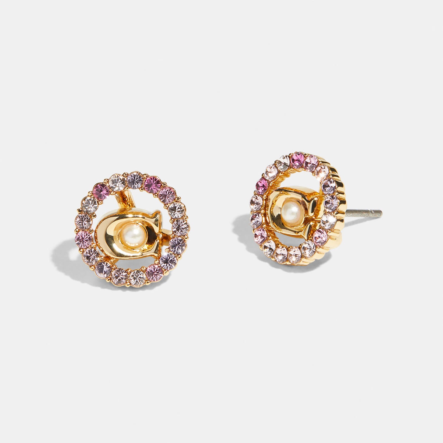 coach signature c stud earrings