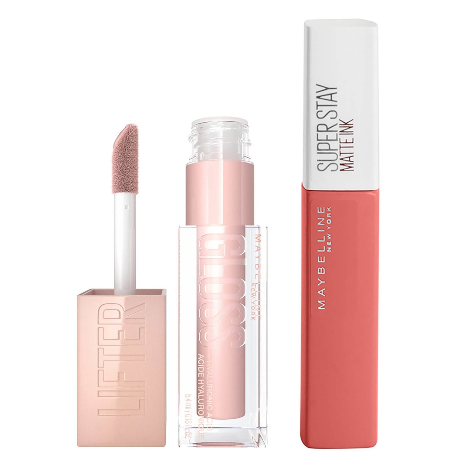 Maybelline Lifter Gloss and Superstay Matte Ink Lipstick Bundle (Various Shades)