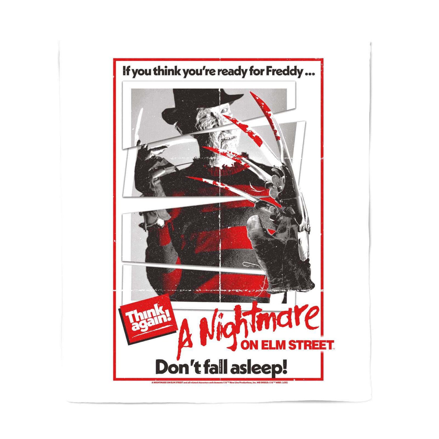 A Nightmare On Elm Street Freddy Kreuger Fleece Blanket - Large (150cm x 200cm)