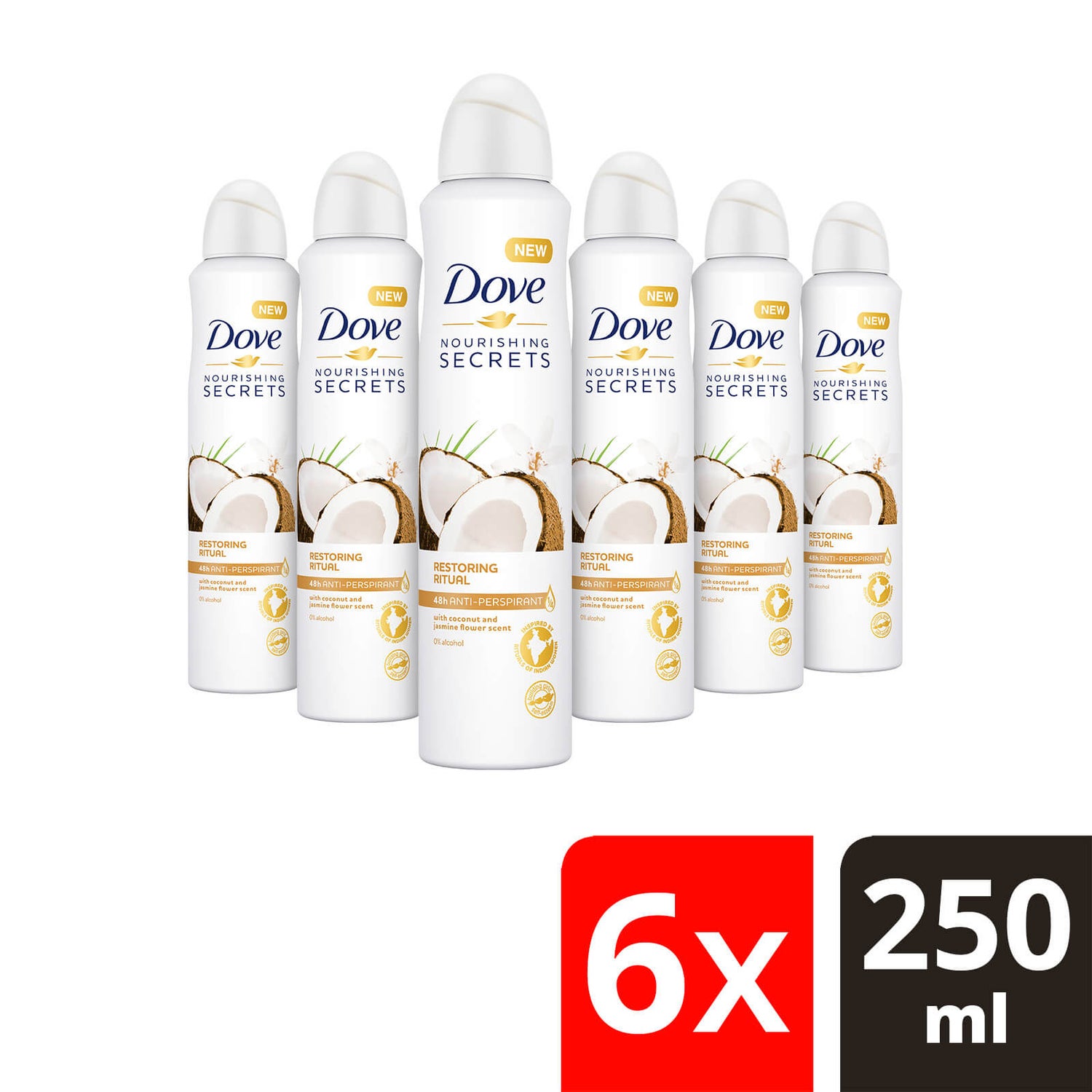 Dove Men Care COOL FRESH 6 BIG Deodorant Spray Anti-Perspirant 250 ml