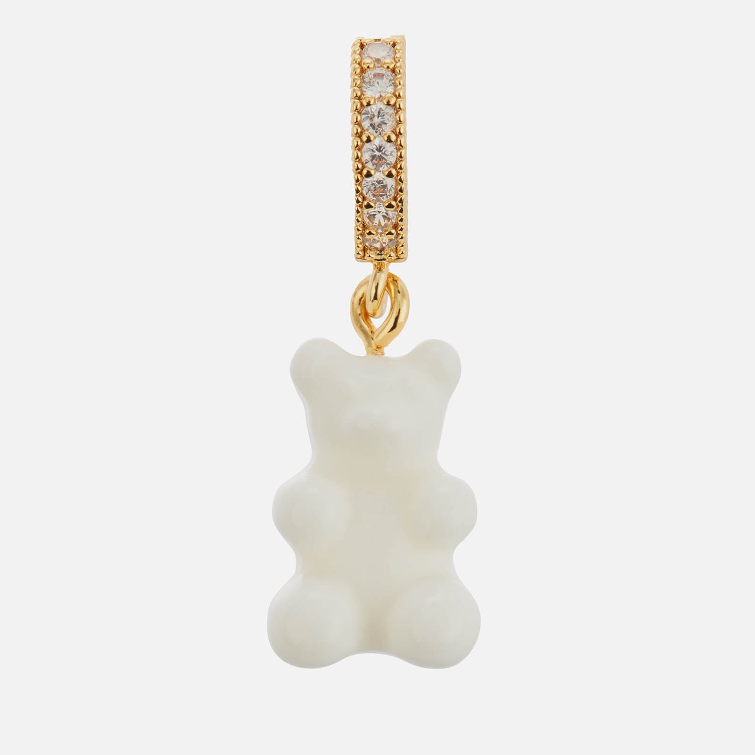 Crystal Haze Women's Pave Nostalgia Bear Pendant - Powder