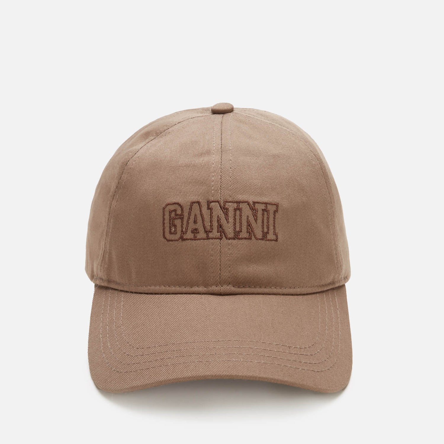 Ganni Women's Cotton Logo Cap - Fossil