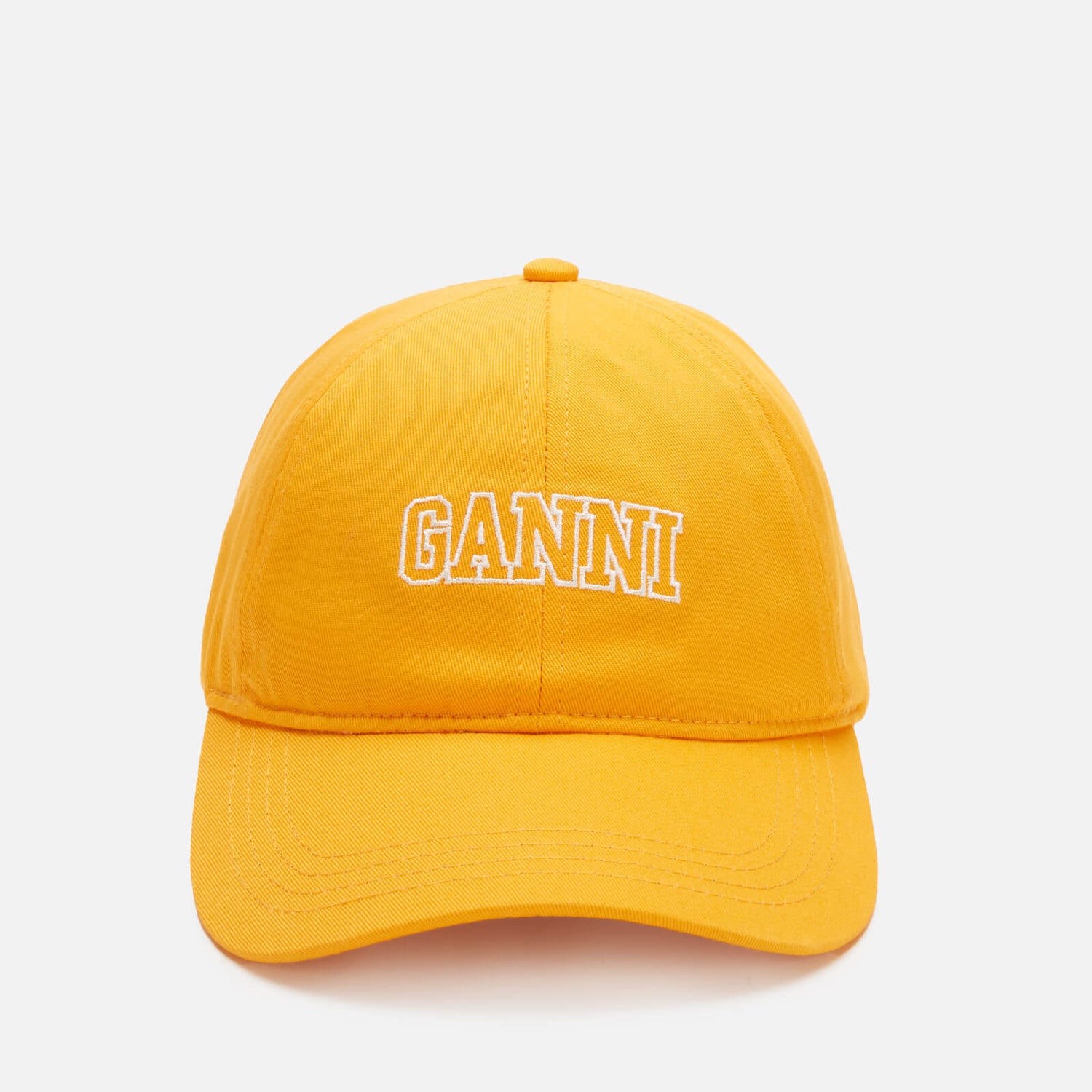 Ganni Women's Cotton Logo Cap - Bright Marigold