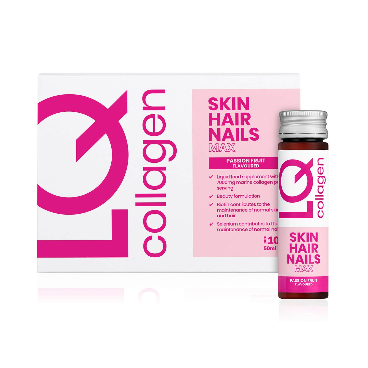 Skin Hair Nails Collagen Liquid Max Shots - 50ml | LQ Collagen® UK