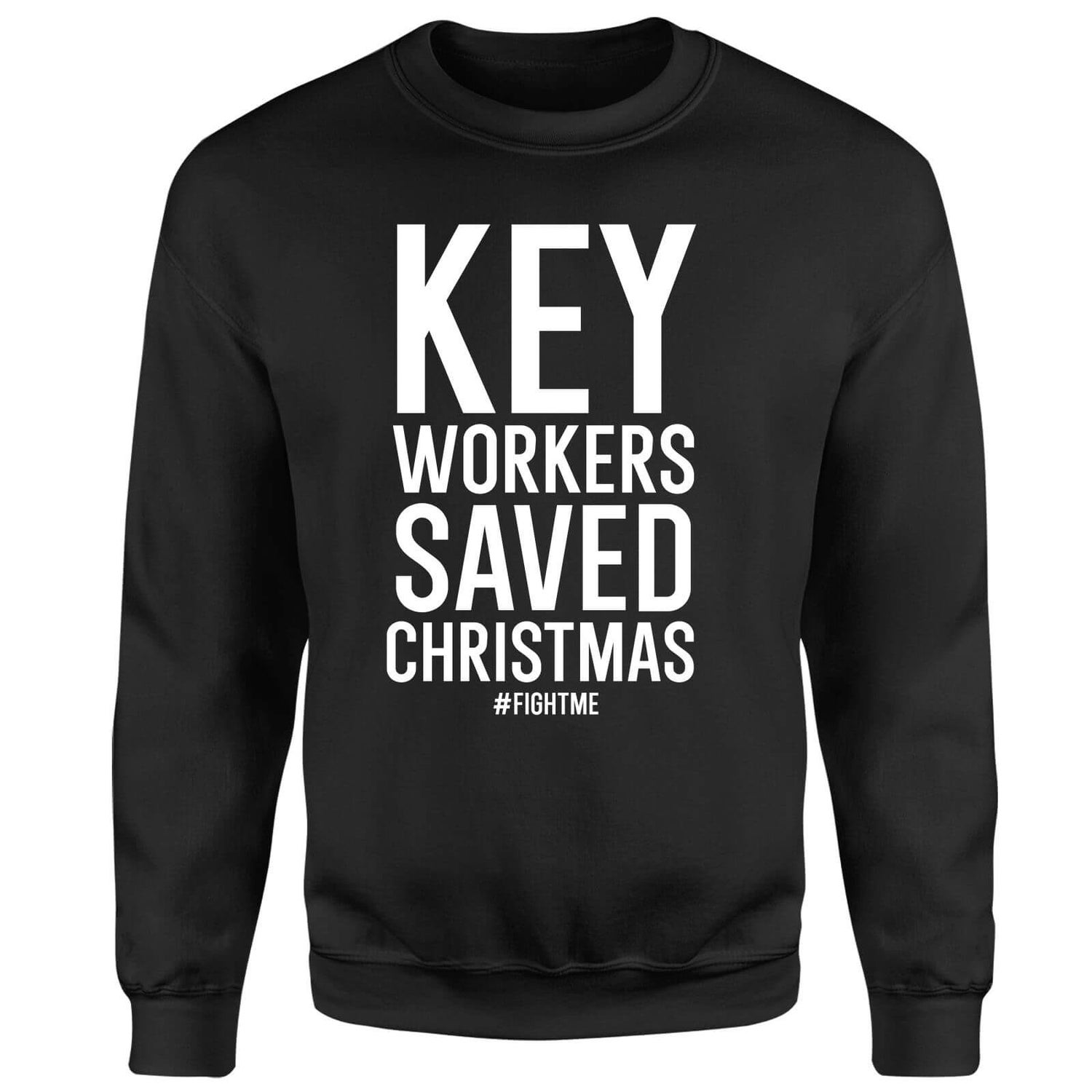 Key Workers Saved Christmas Unisex Christmas Jumper - Black