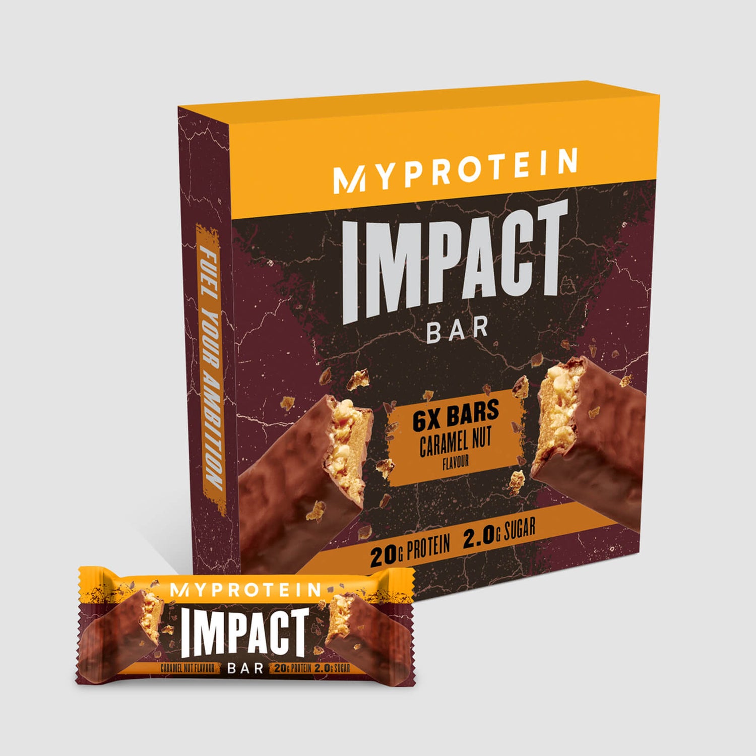 Barrita Impact Protein - 6Barritas - Caramelo y Nuez