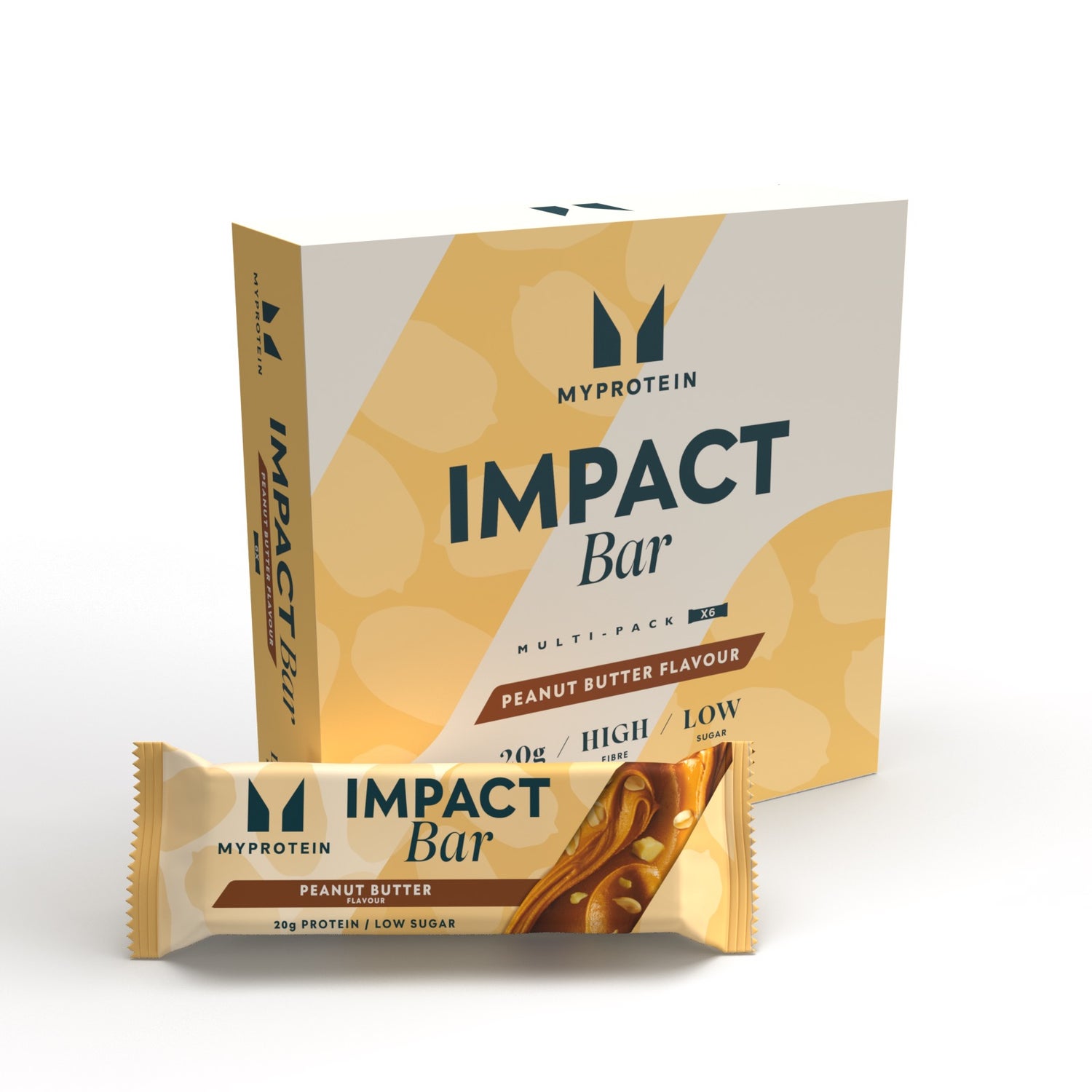 Impact Protein Bar - 6Bars - Maapähkinävoi