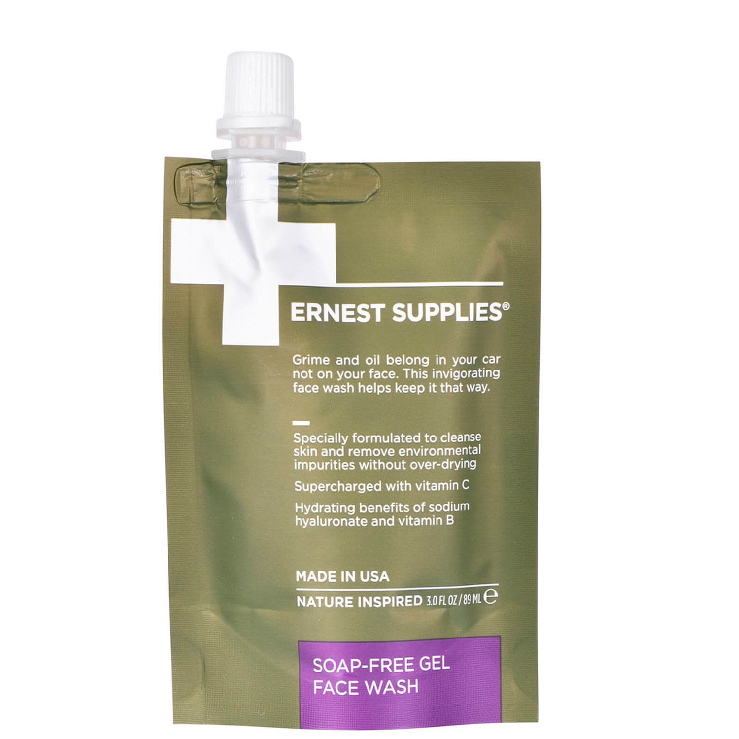 Ernest Supplies Soap-Free Gel Face Wash - Tech Pack