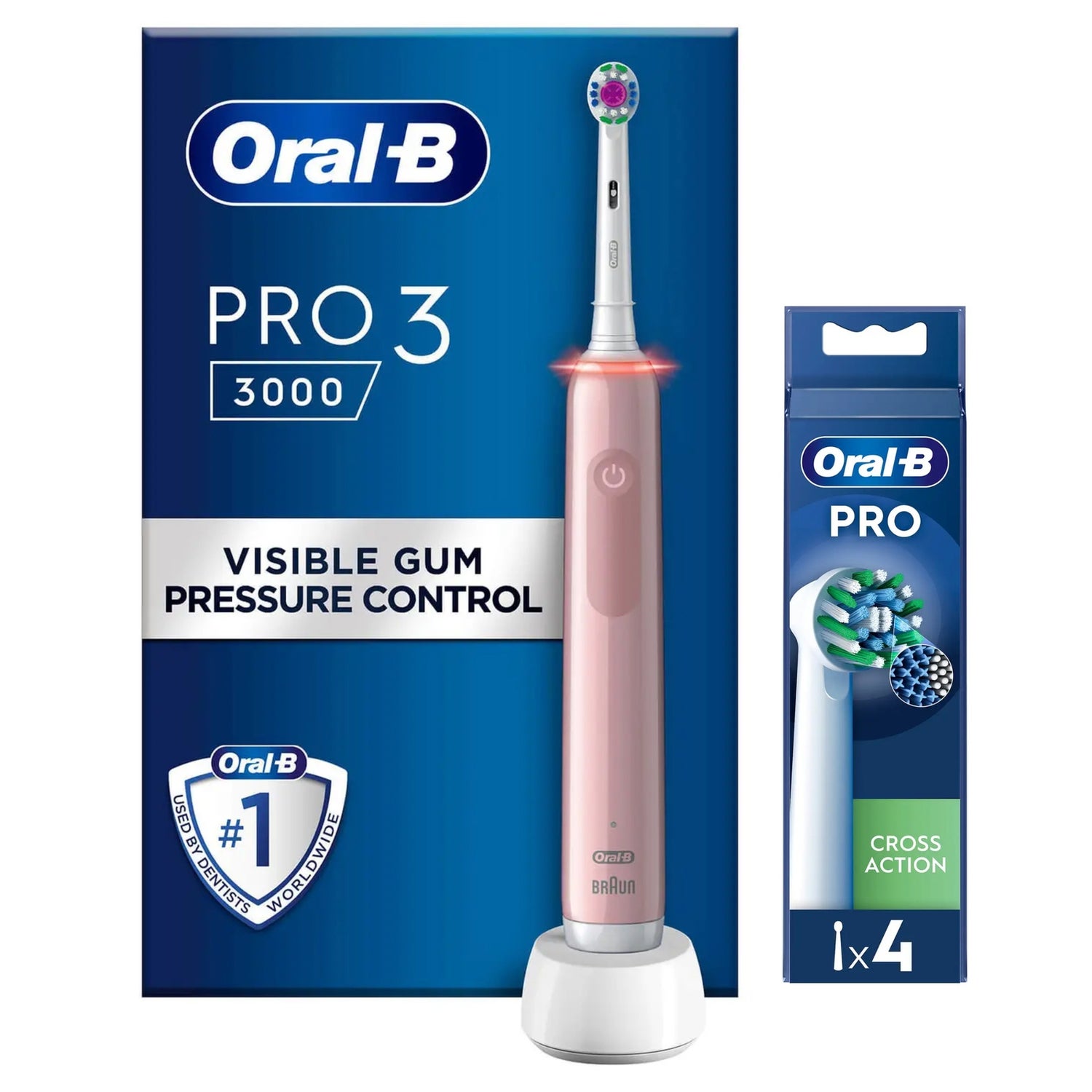 Oral B Pro 3000 3D White Pink Electric Toothbrush