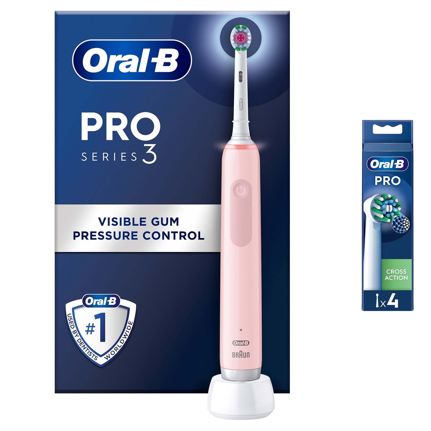 Oral B Pro 3000 3D White Pink Electric Toothbrush