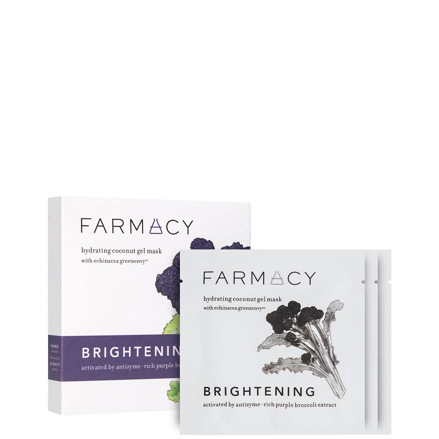 FARMACY Hydrating Coconut Gel Mask - Brightening (Purple Broccoli)