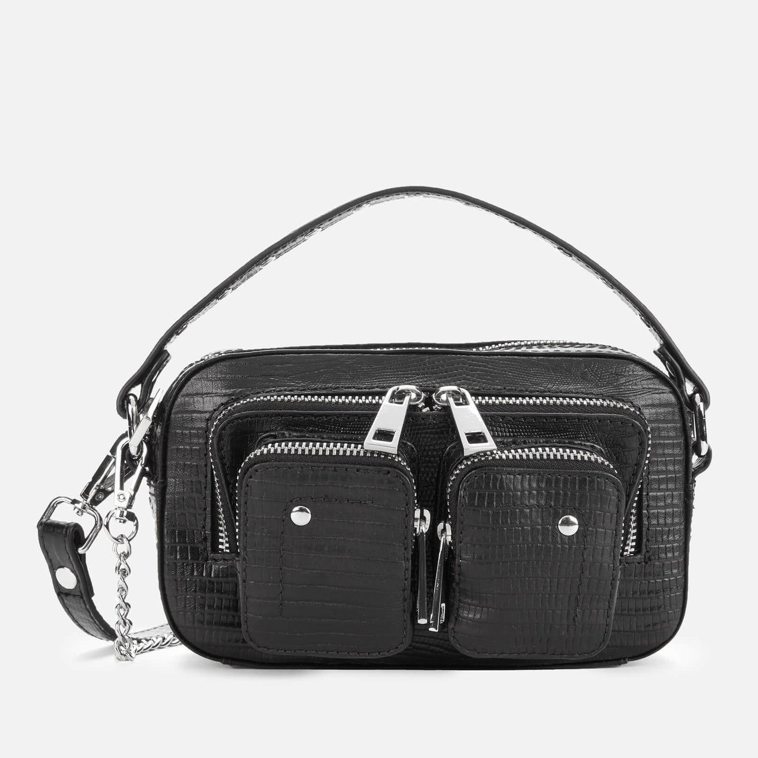 Núnoo Women's Helena Lizard Shoulder Bag - Black