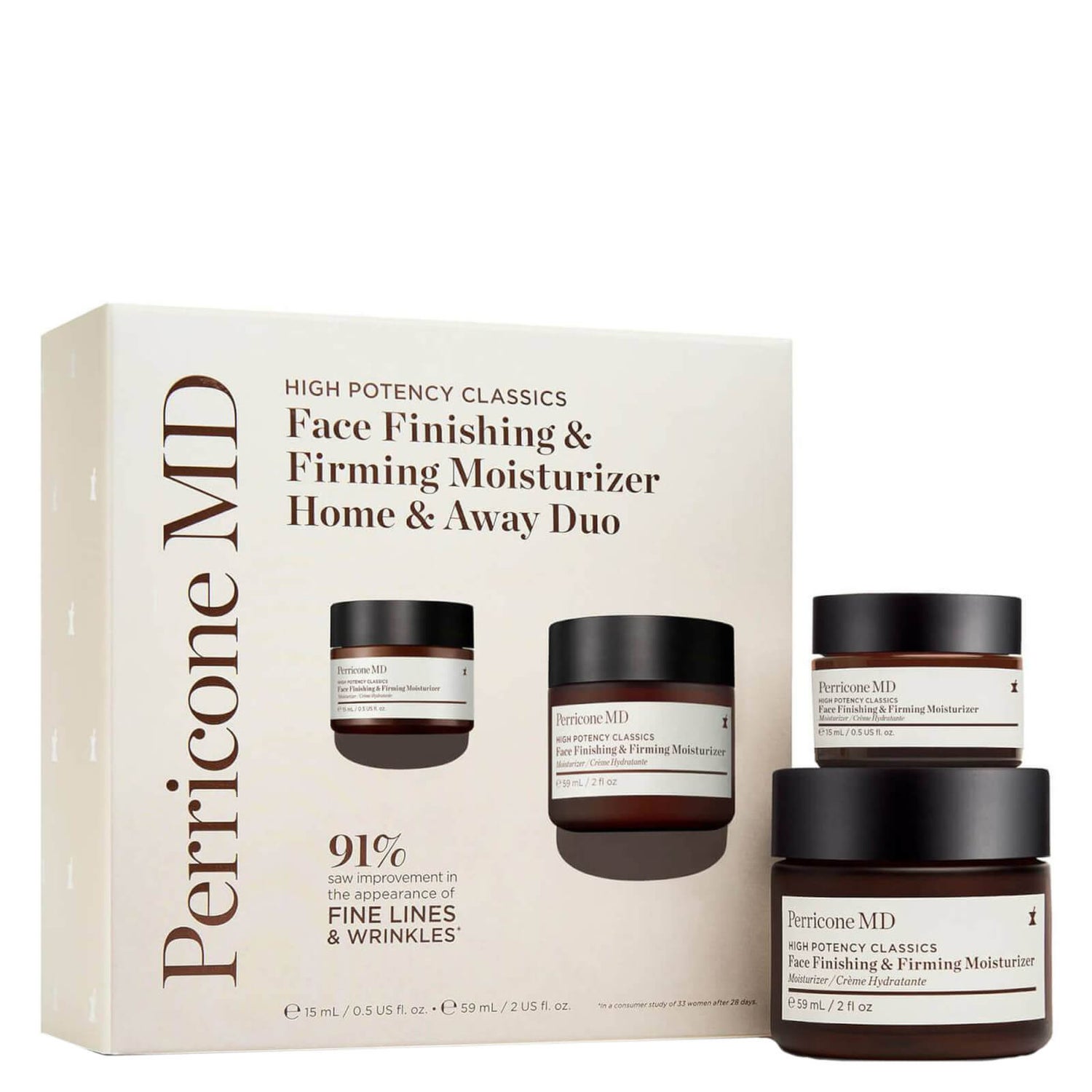 Perricone MD High Potency Classics Face Finishing and Firming Moisturizer Home and Away Duo (Worth £78.00)