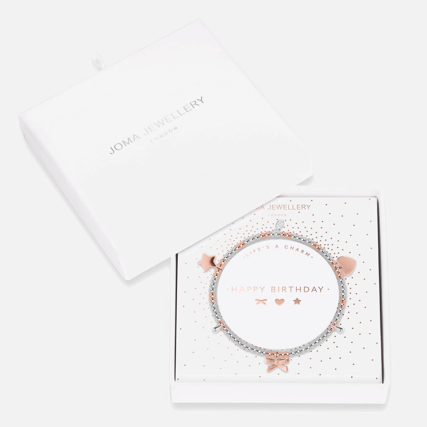 Joma Jewellery Women's Life's A Charm Bracelet - Silver/Rose Gold