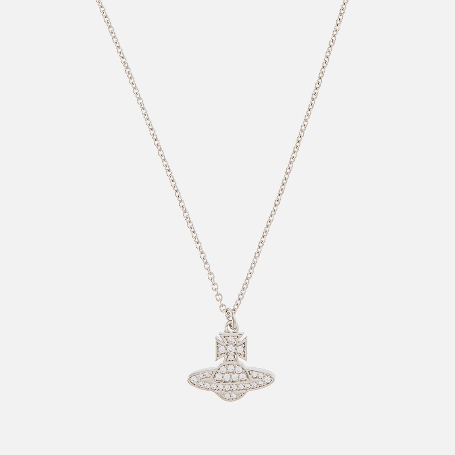 Vivienne Westwood Women's Romina Pave Orb Pendant - Platinum/White