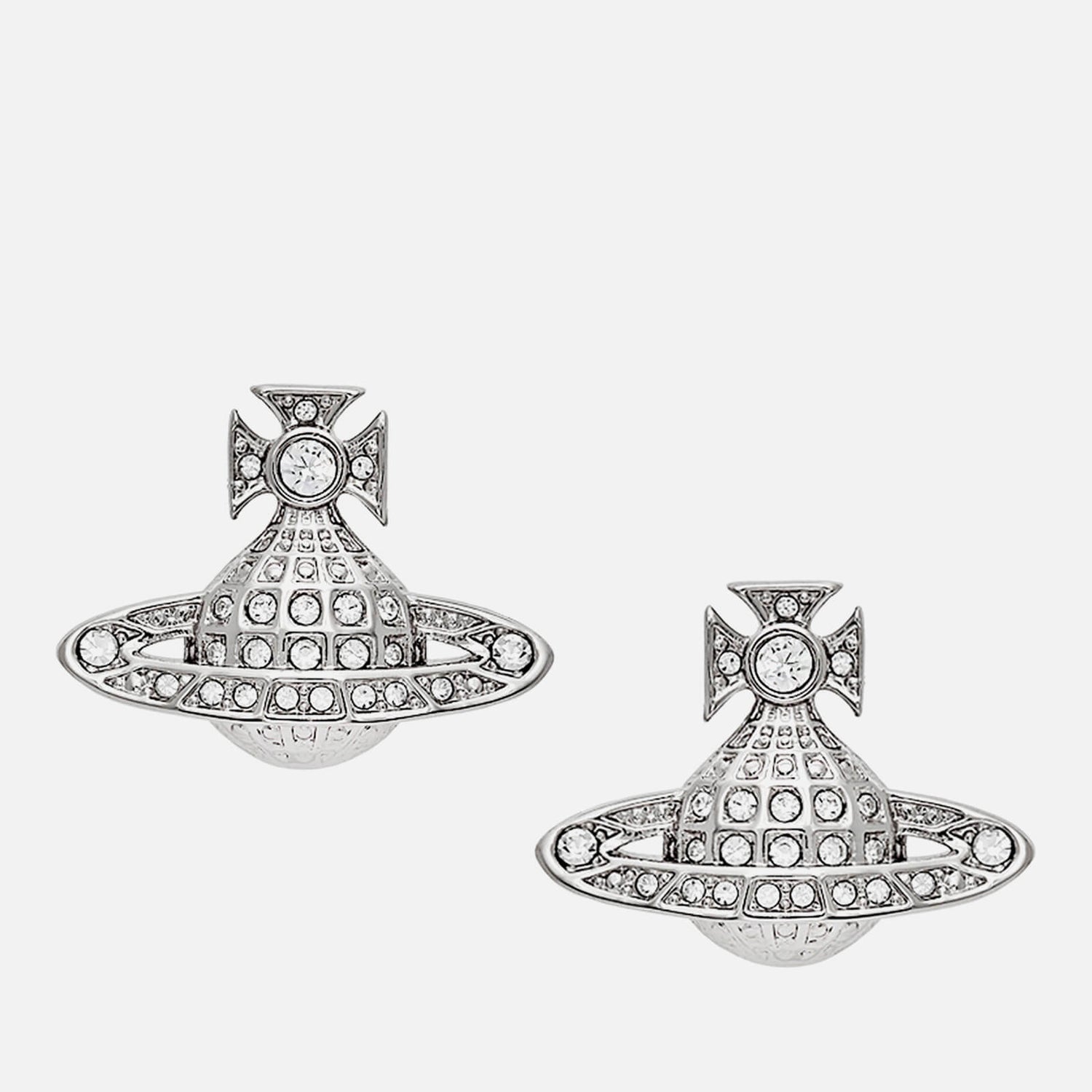 Vivienne Westwood Women's Minnie Bas Relief Earrings - Platinum/Crystal