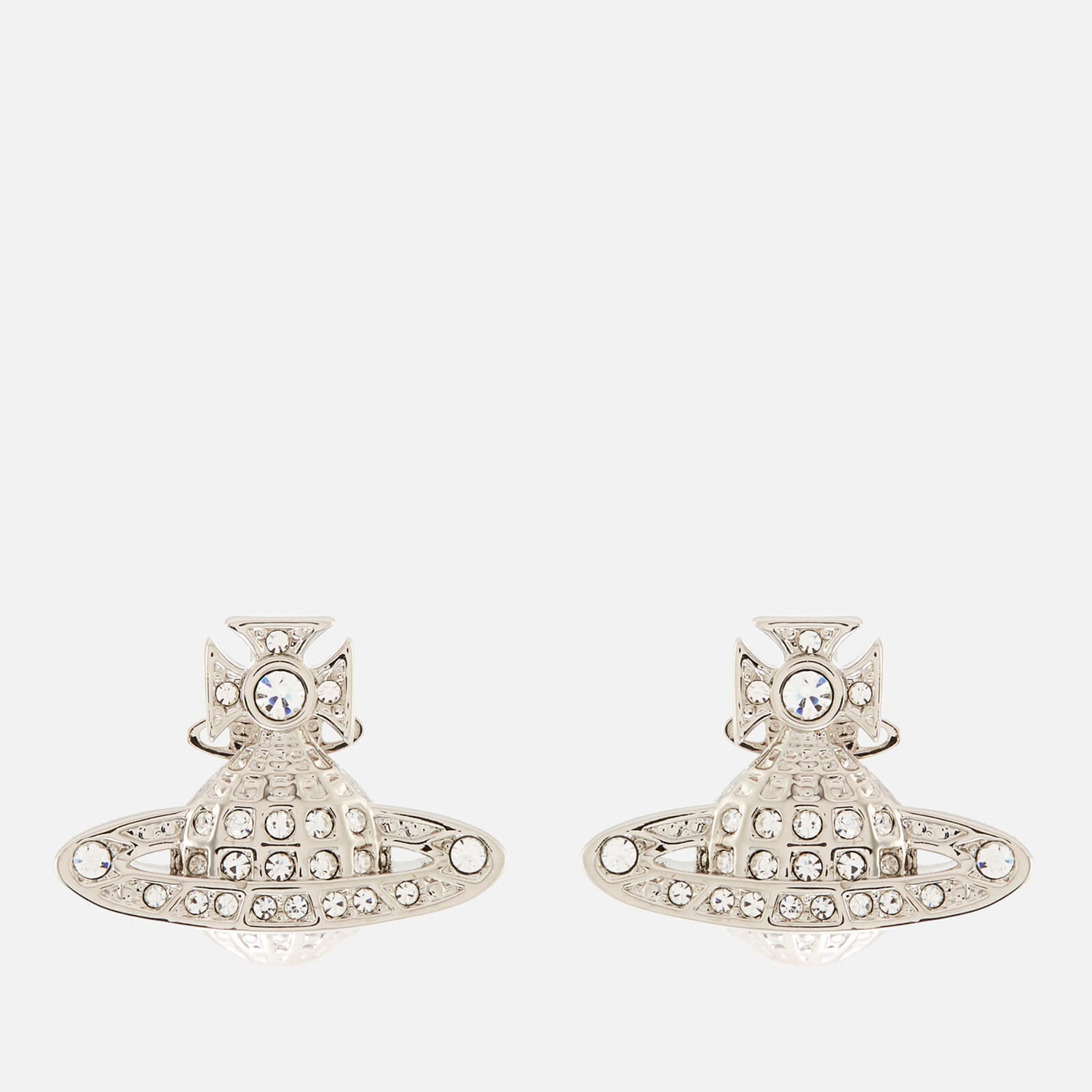 Vivienne Westwood Women's Minnie Bas Relief Earrings - Platinum/Crystal