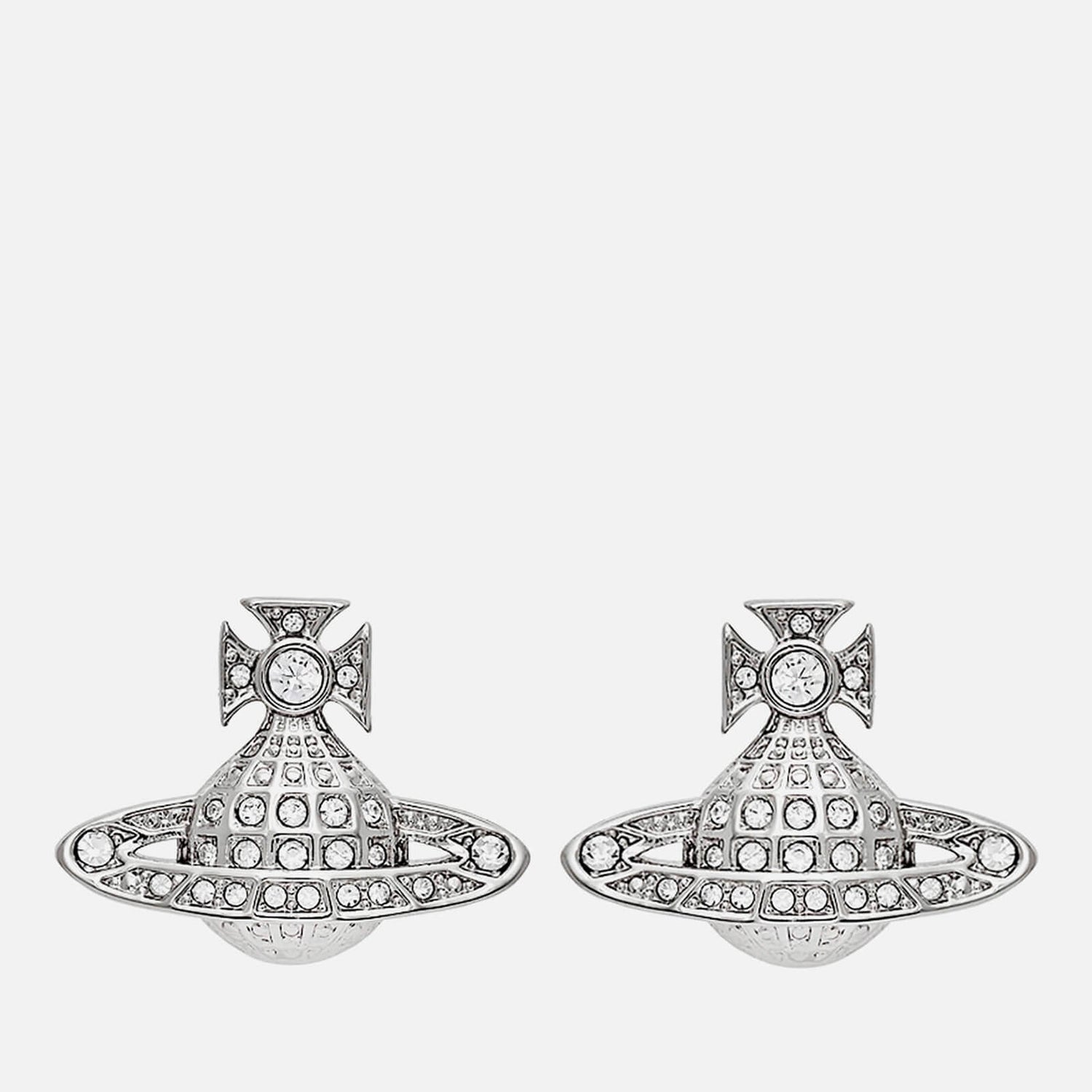 Vivienne Westwood Women's Minnie Bas Relief Earrings - Platinum/Crystal
