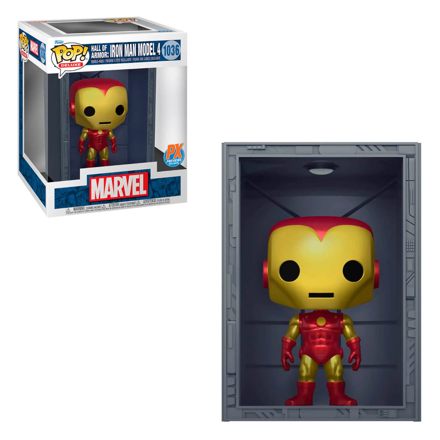 Classic Comic Version DAMAGED BOX 04 Marvel Universe Iron Man Pop Vinyl Figure 