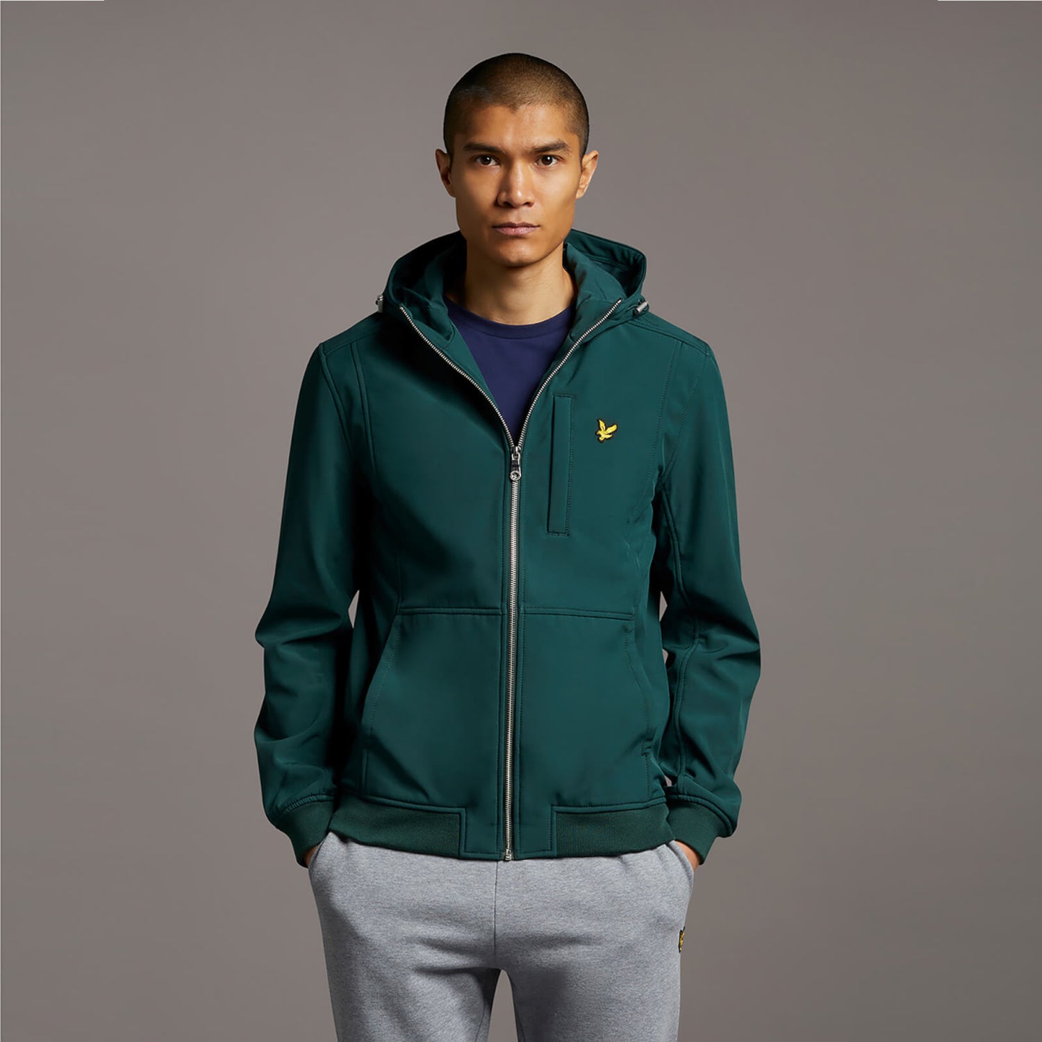 lyle & scott hooded softshell jacket