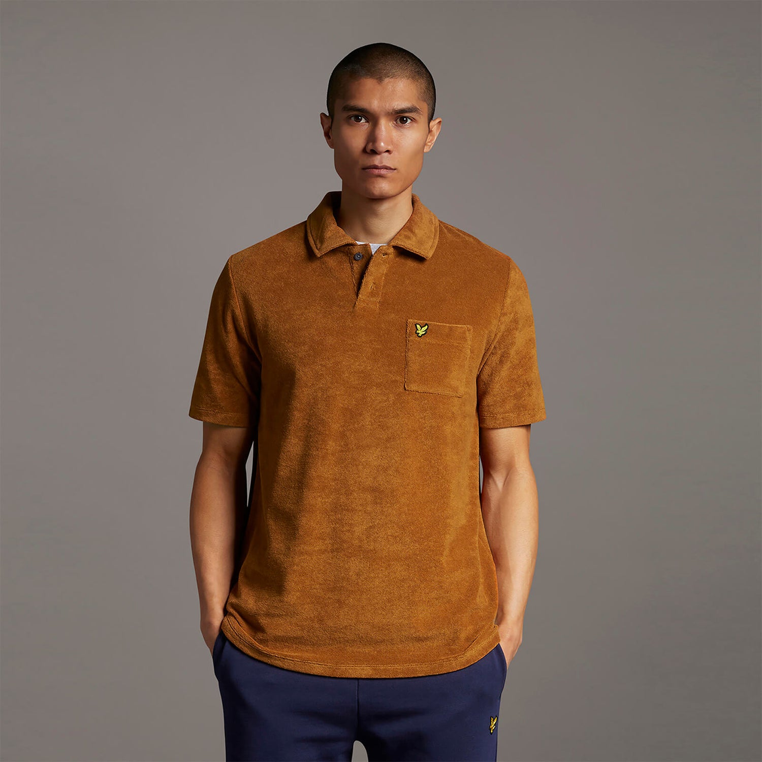 lyle and scott orange polo