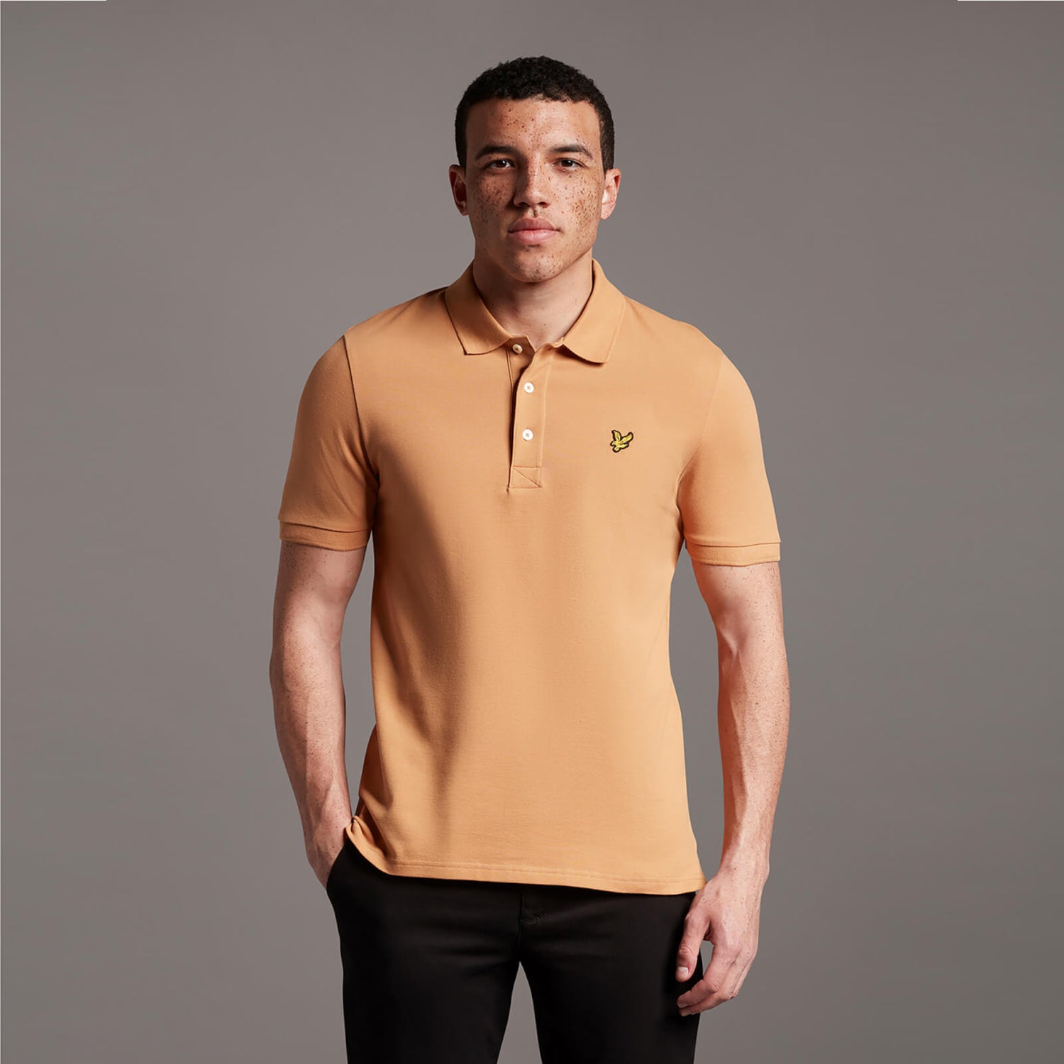 lyle and scott orange polo