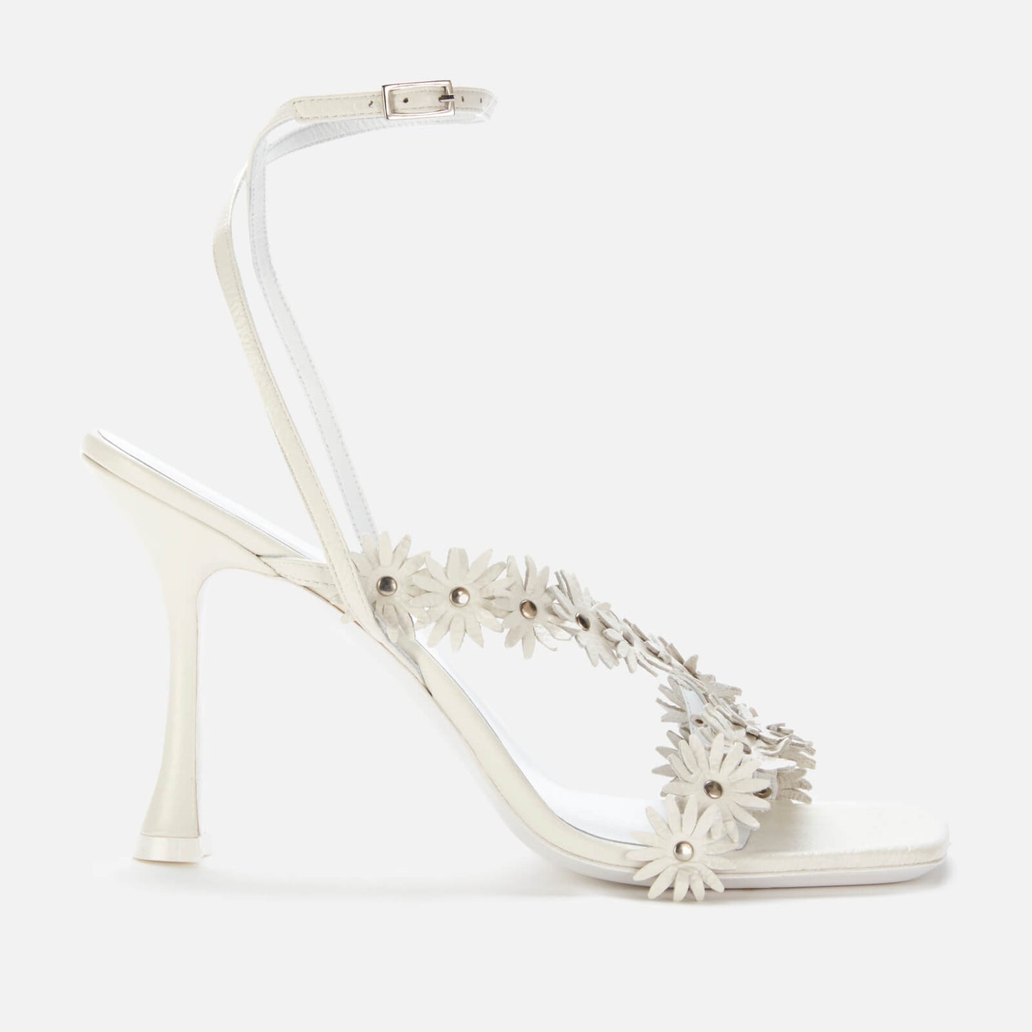 BY FAR Women's Poppy Leather Heeled Sandals - White - UK 3